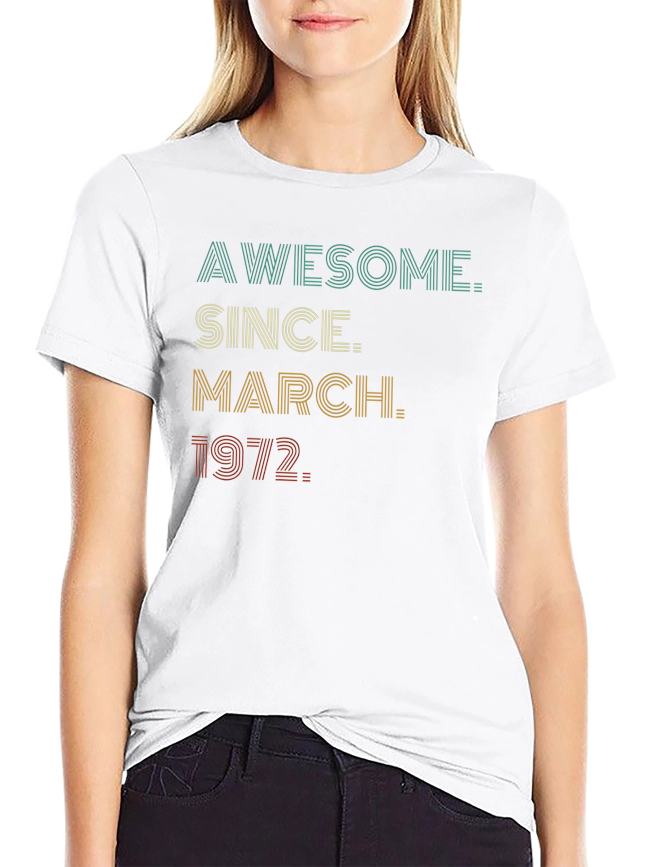 Awesome Since March 1972 Black Graphic Tee