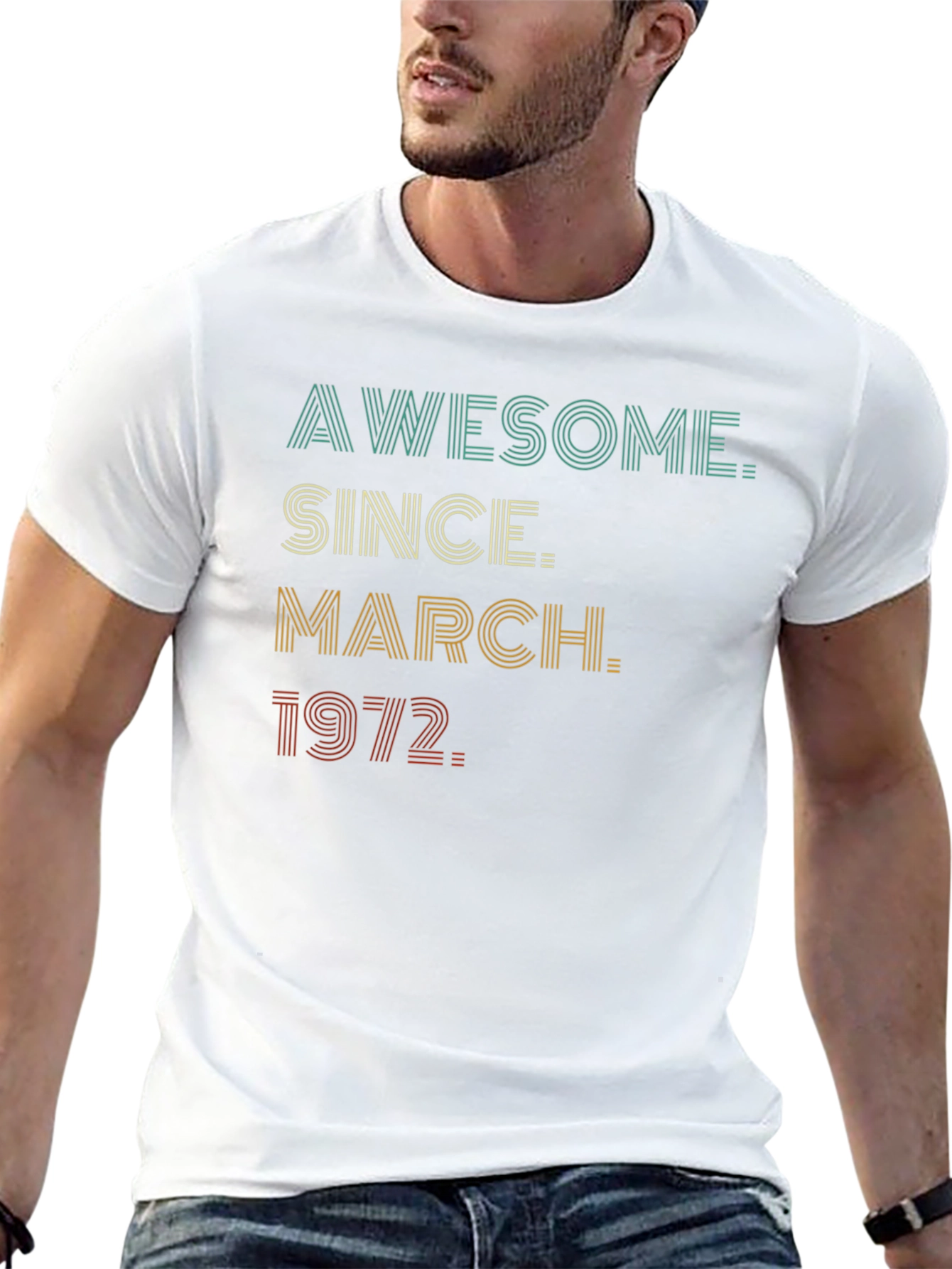 Awesome Since March 1972 Black Graphic Tee