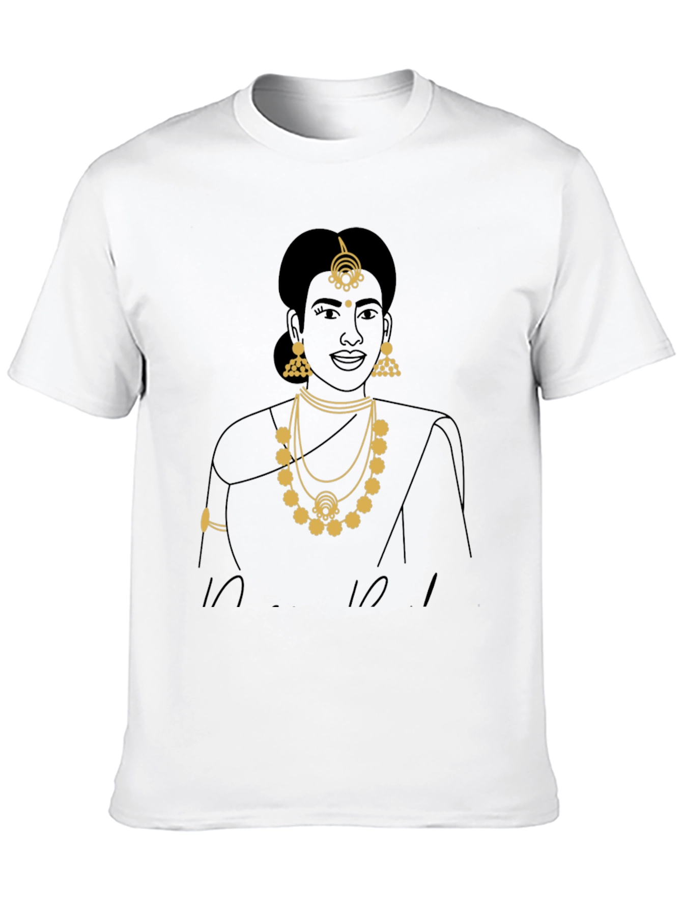 Elegant Indian Woman Graphic Tee