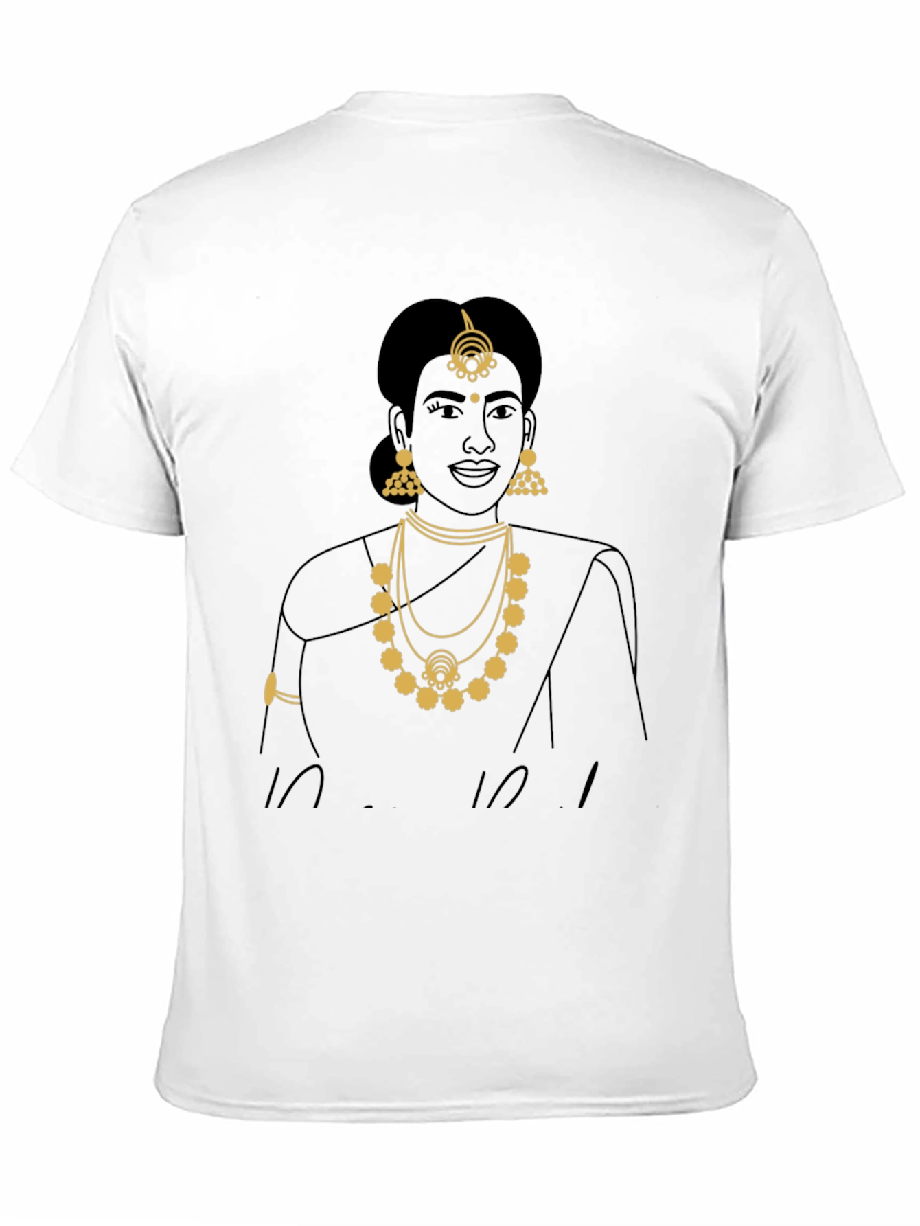 Elegant Indian Woman Graphic Tee
