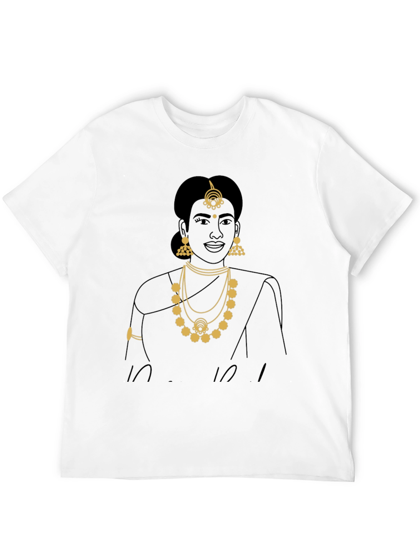 Elegant Indian Woman Graphic Tee