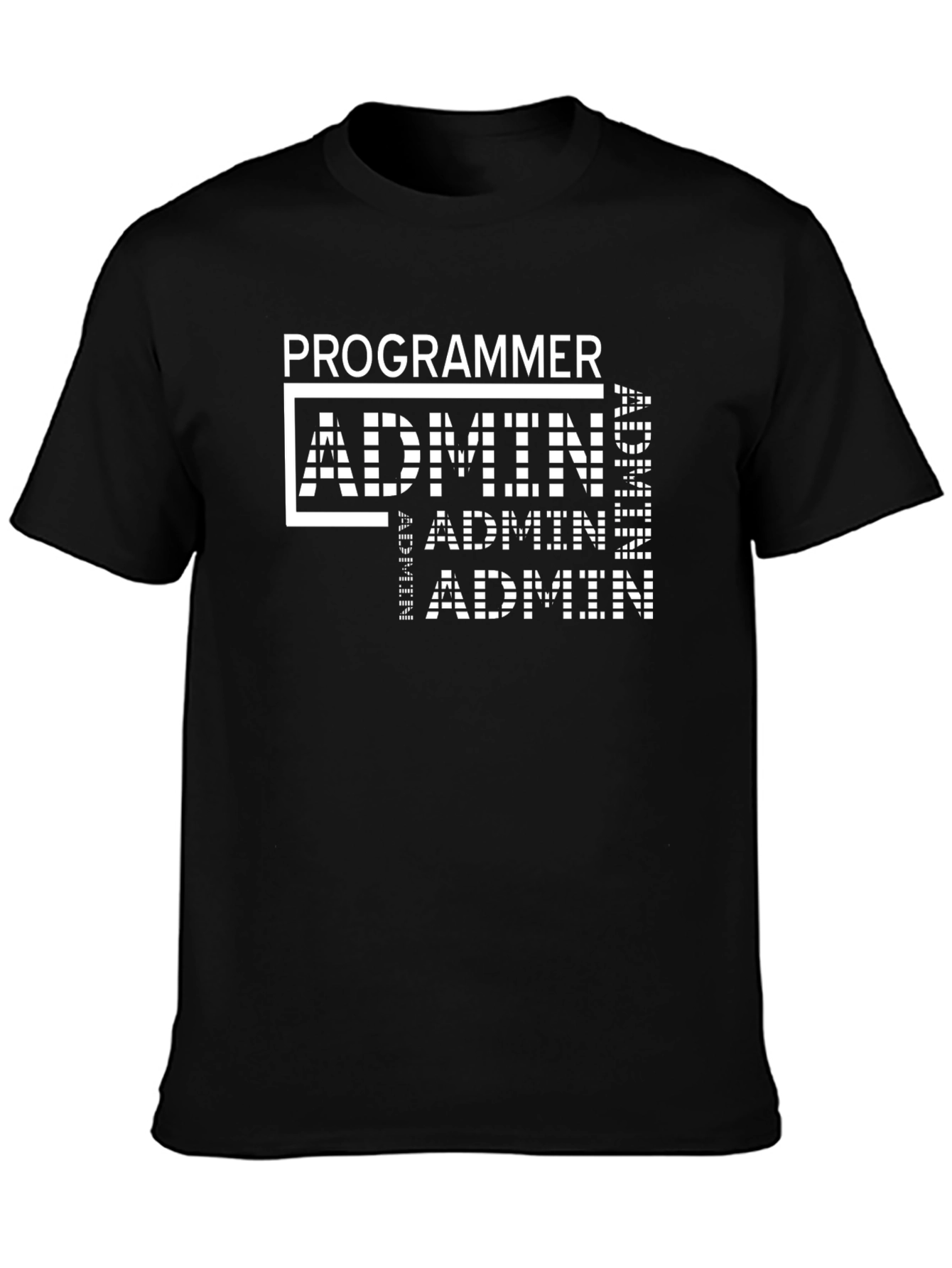 Programmer Admin T-Shirt - Black Graphic Tee