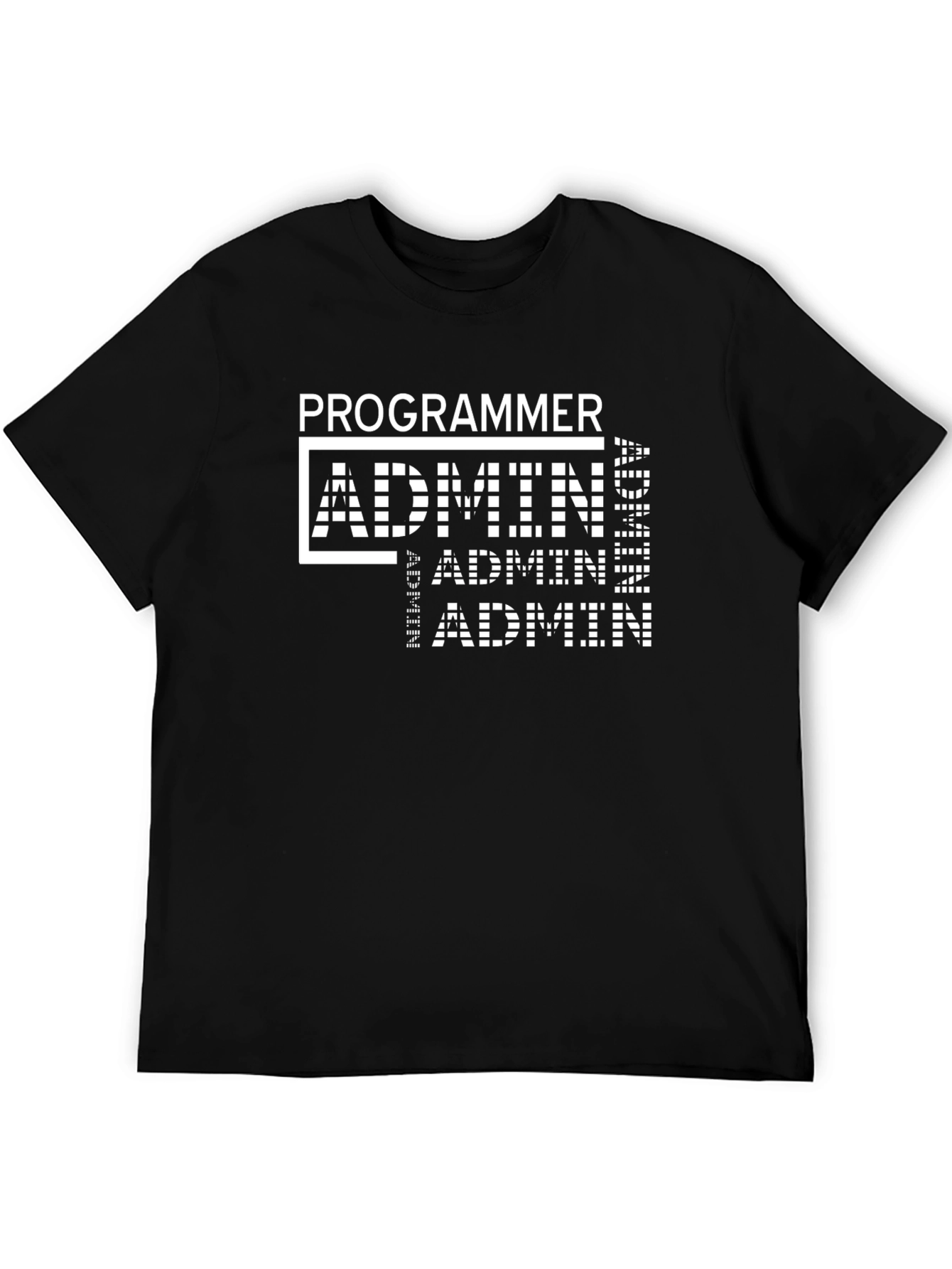 Programmer Admin T-Shirt - Black Graphic Tee