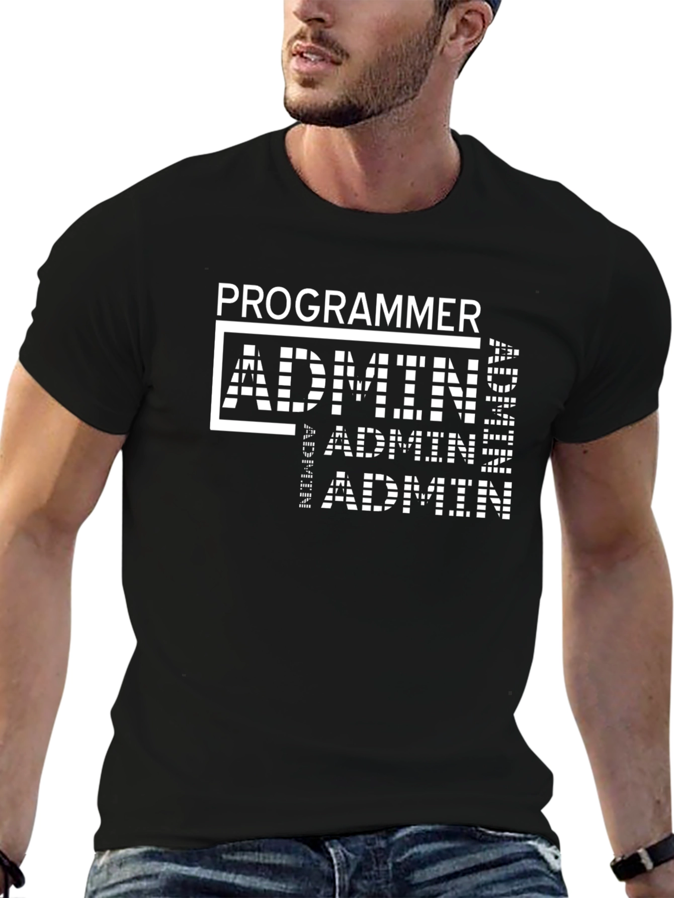 Programmer Admin T-Shirt - Black Graphic Tee