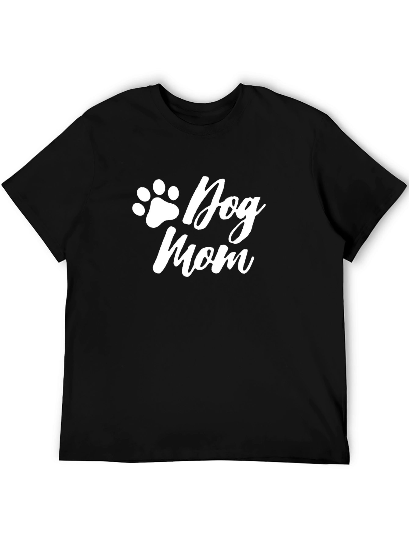 Dog Mom T-Shirt - Black Cotton Tee