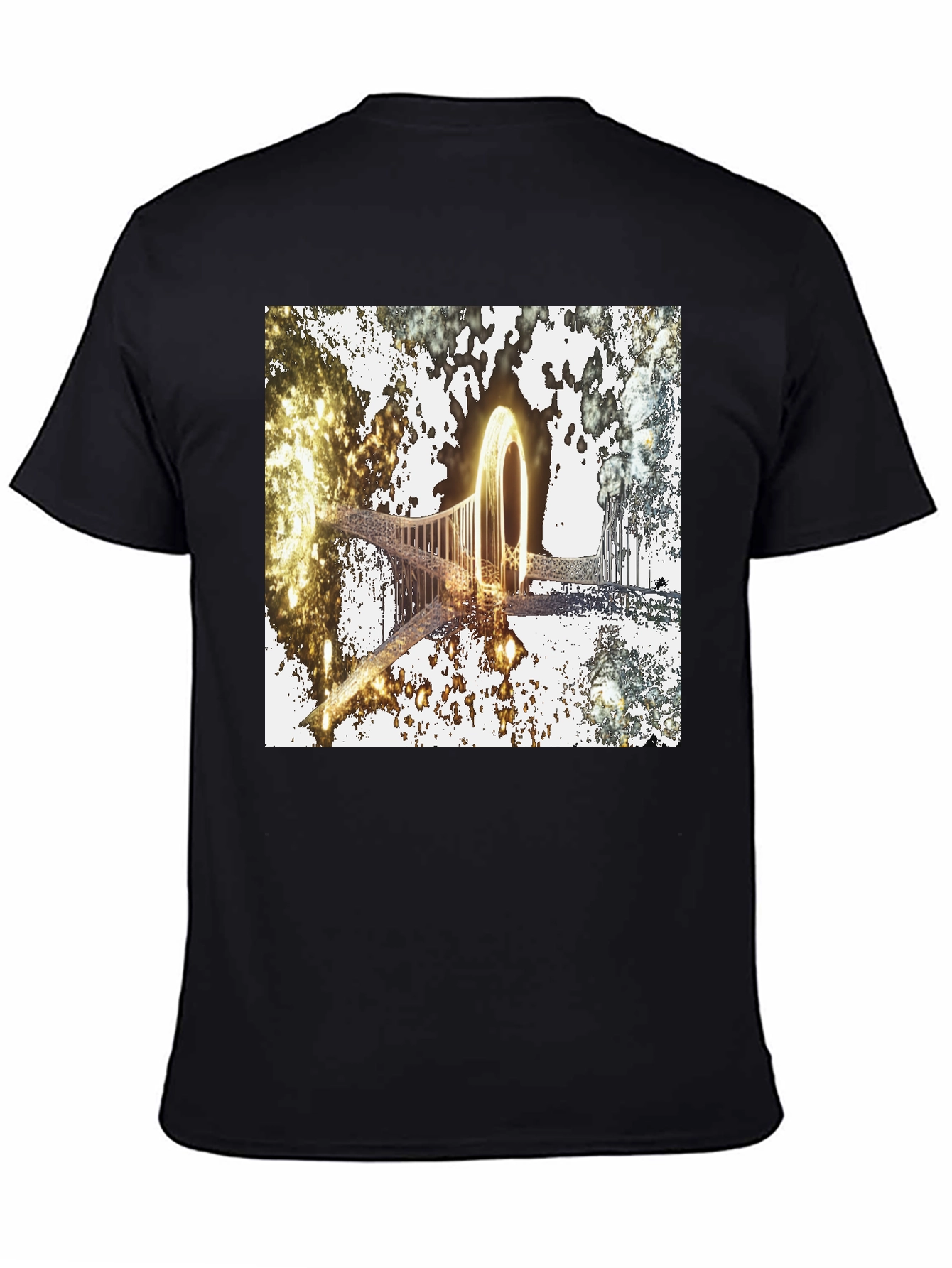 Abstract Glowing Portal Graphic Tee - Modern Streetwear