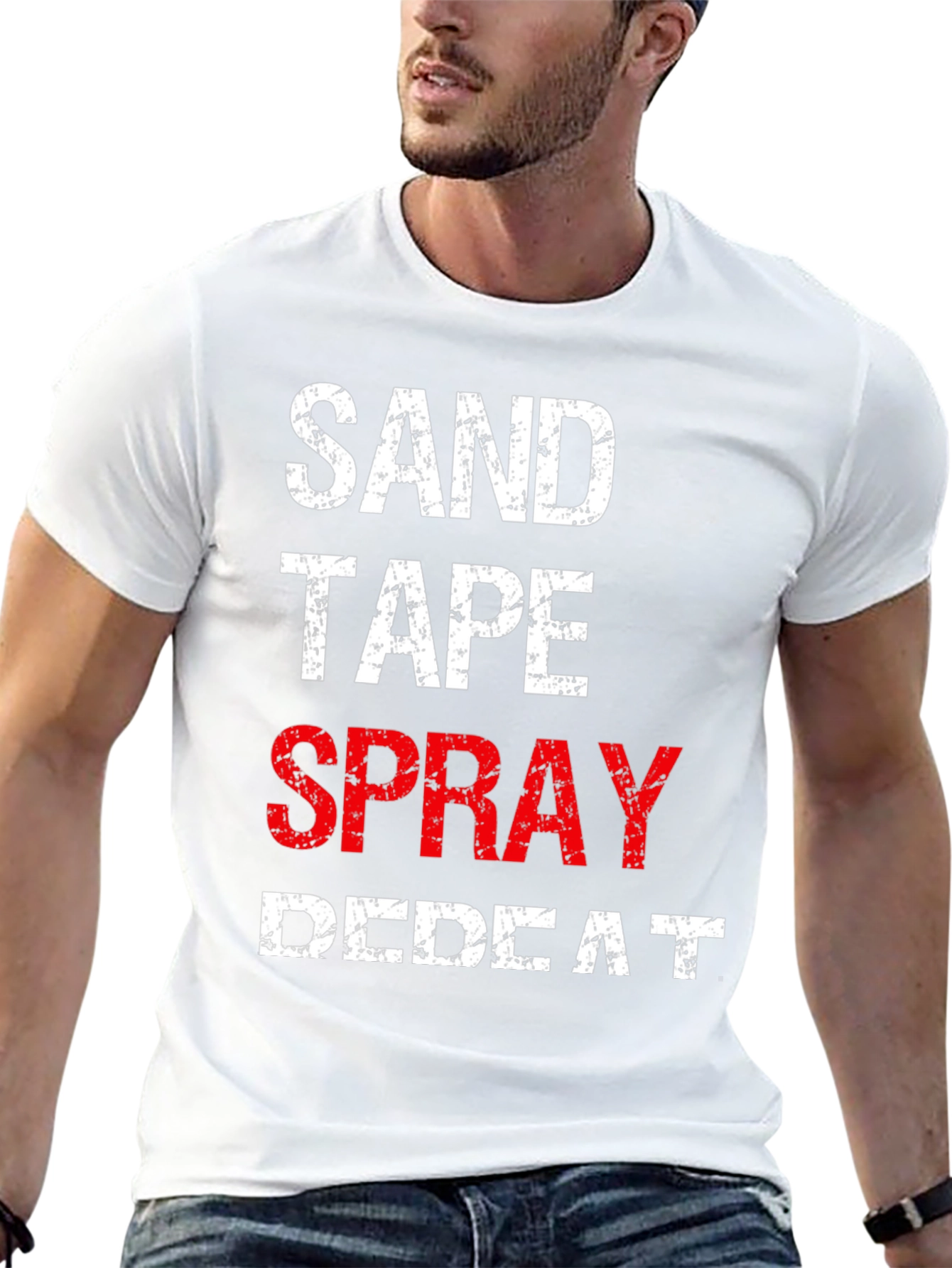 Sand Tape Spray Repeat Graphic Tee