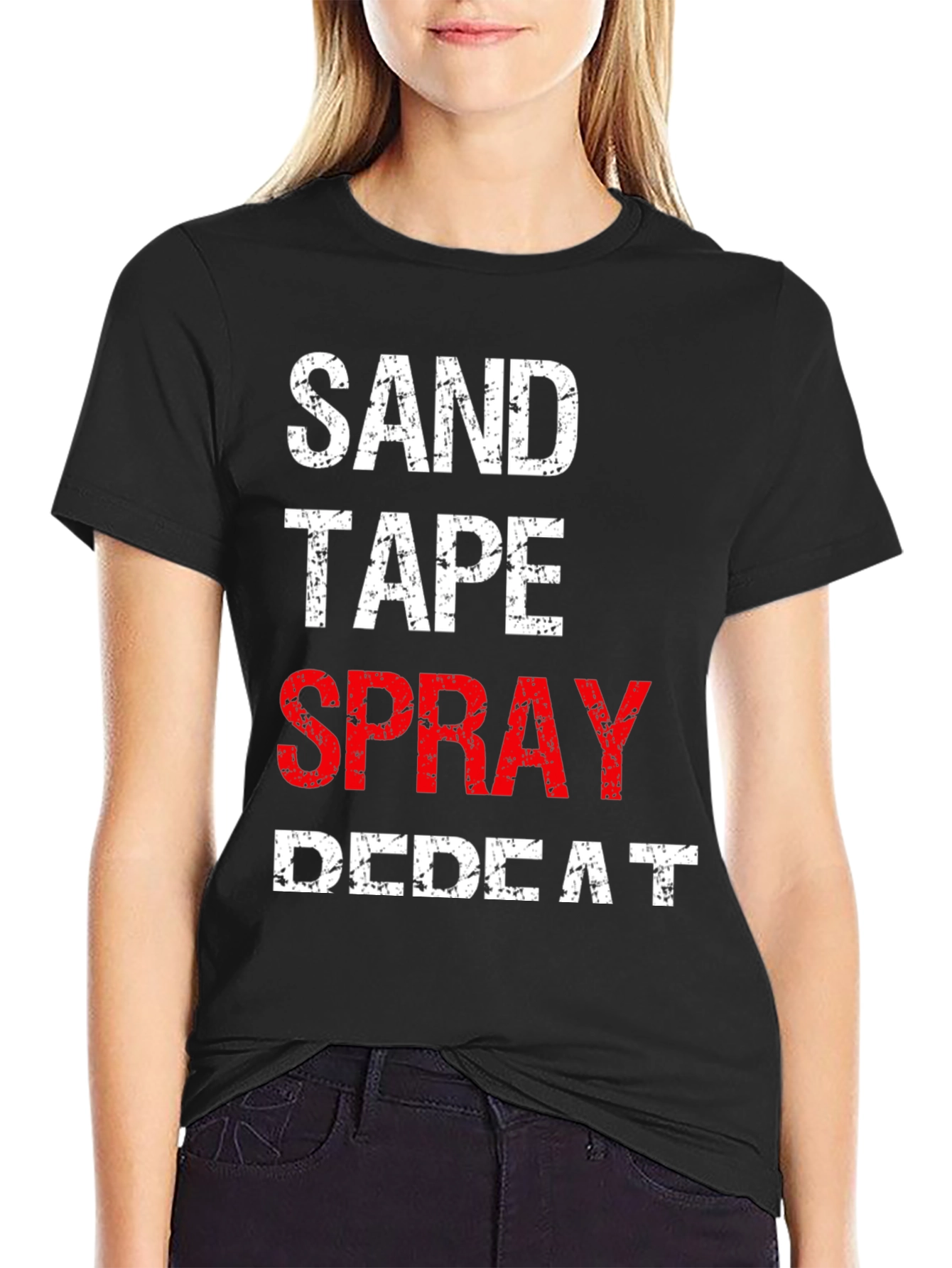 Sand Tape Spray Repeat Graphic Tee
