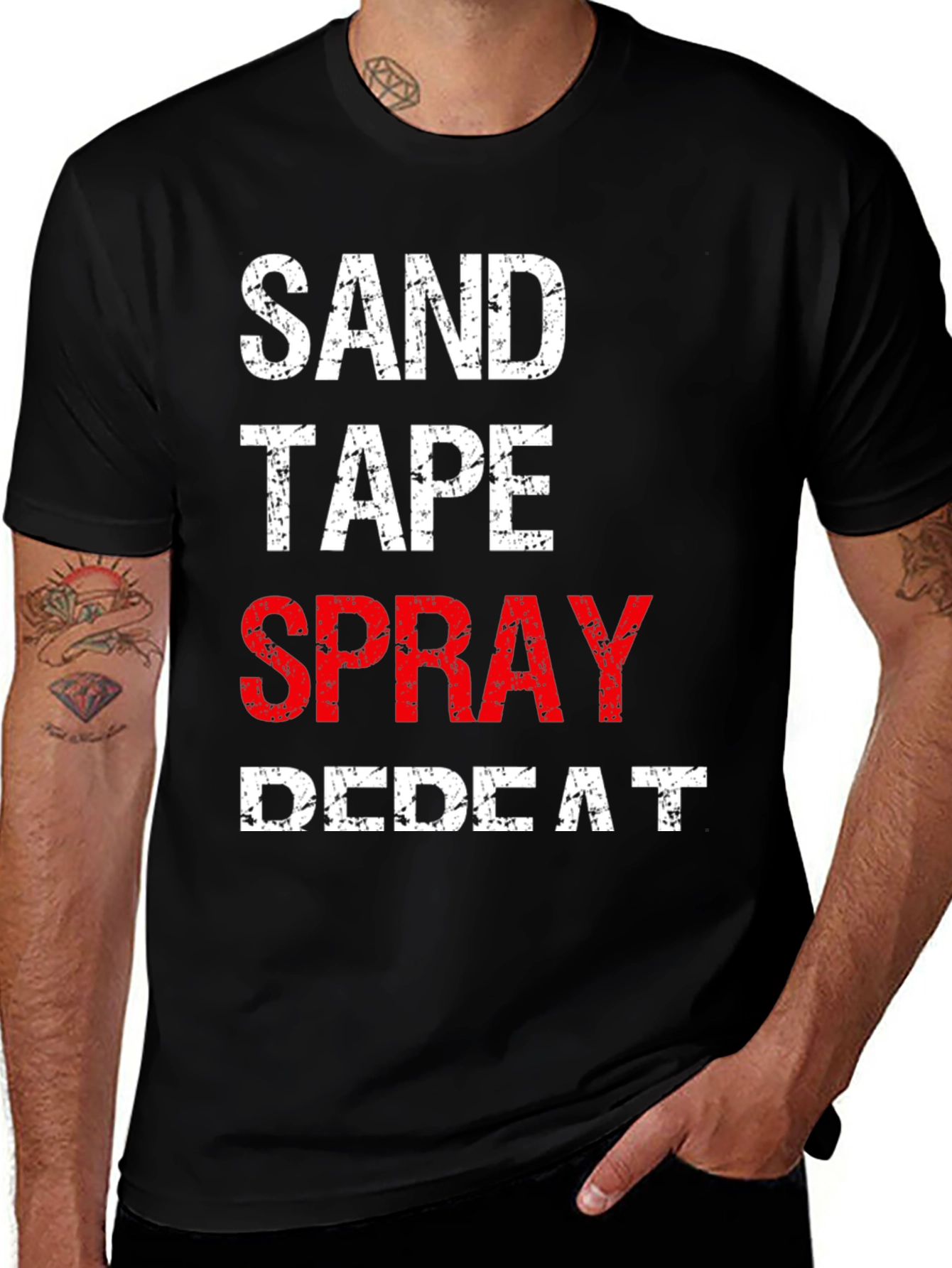 Sand Tape Spray Repeat Graphic Tee