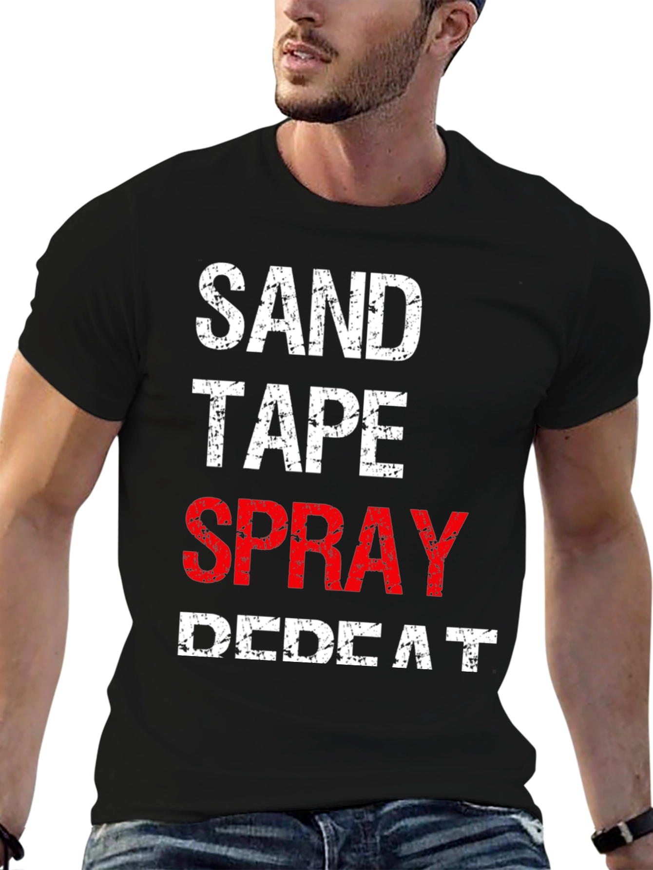 Sand Tape Spray Repeat Graphic Tee