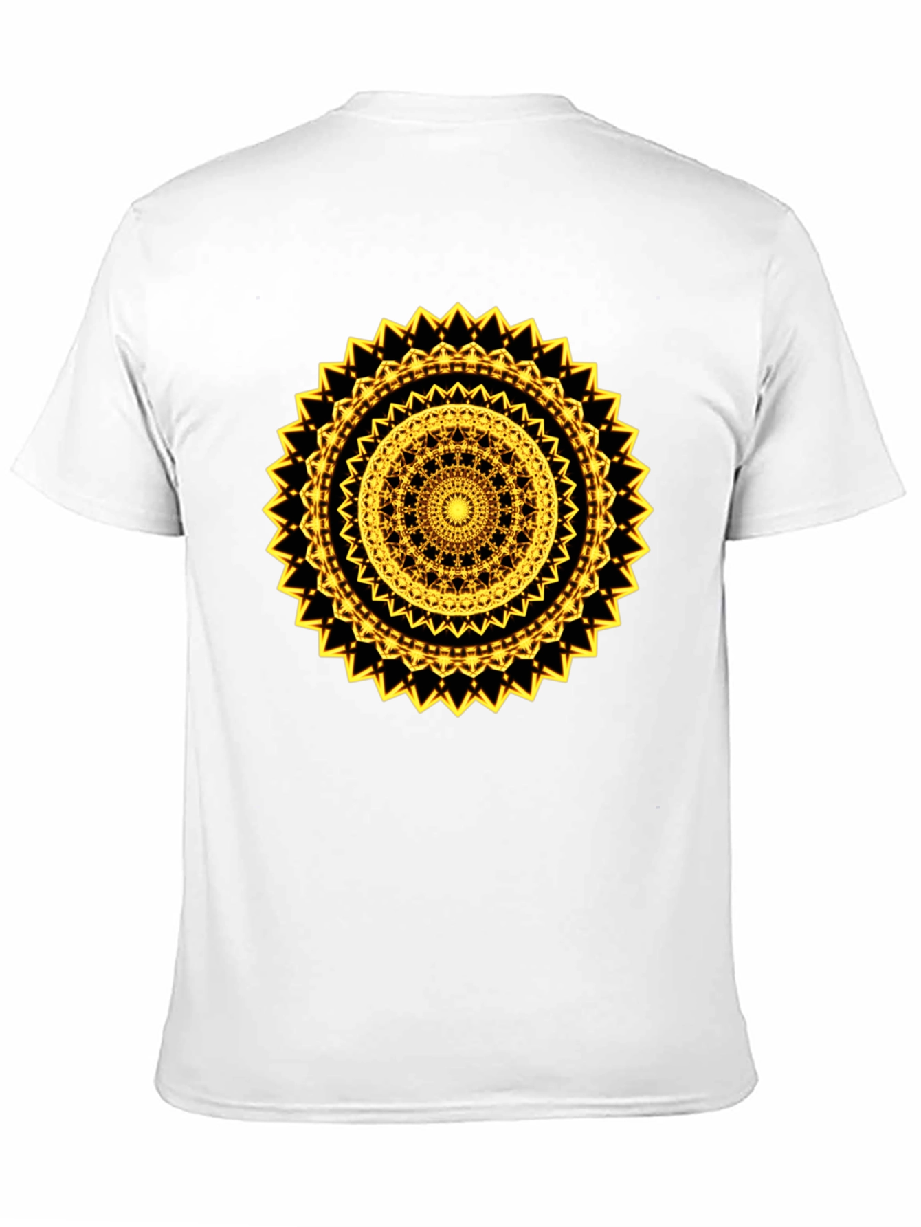 Geometric Mandala Graphic Tee - Black