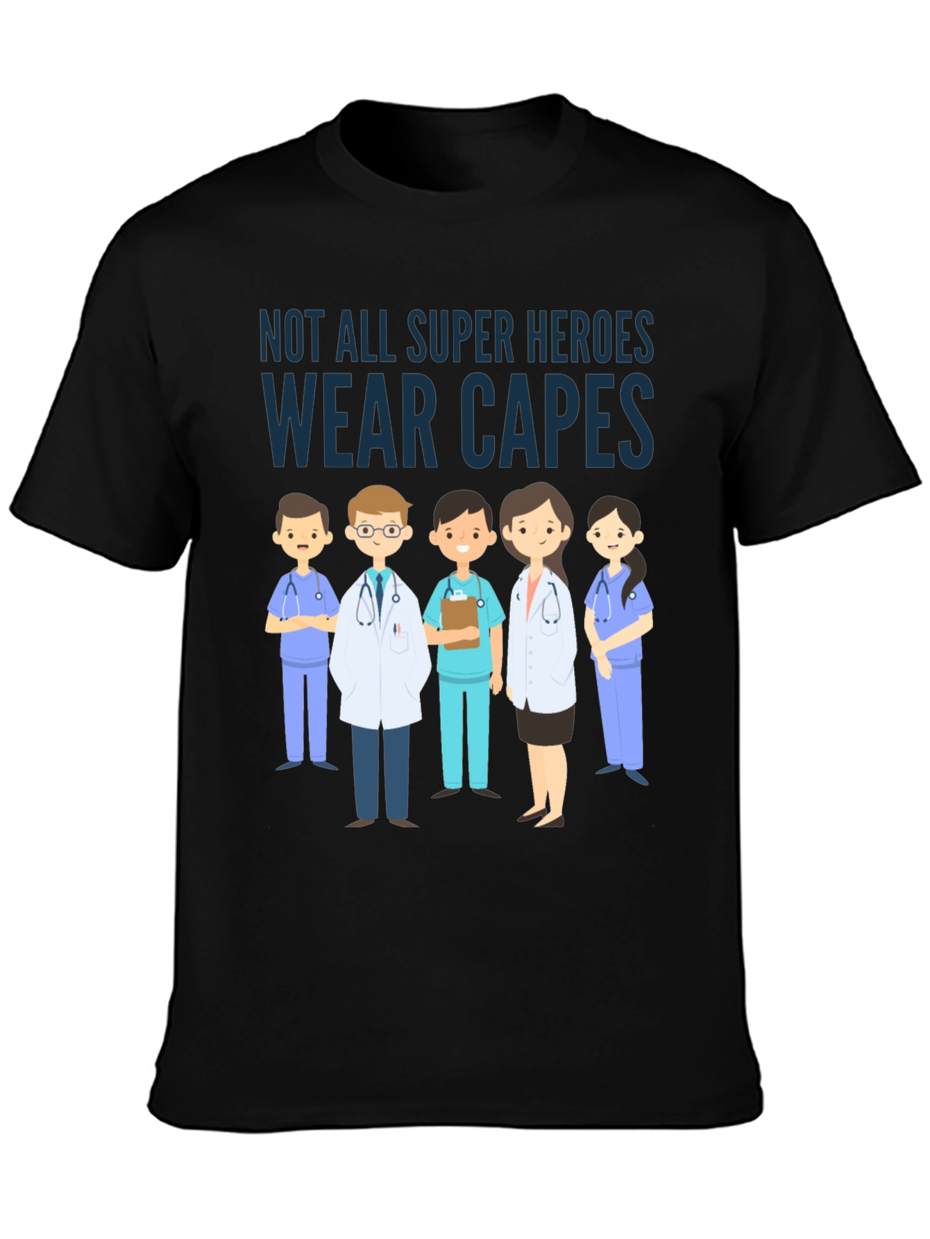 Heroes Wear Scrubs T-Shirt | Essential Workers Tribute