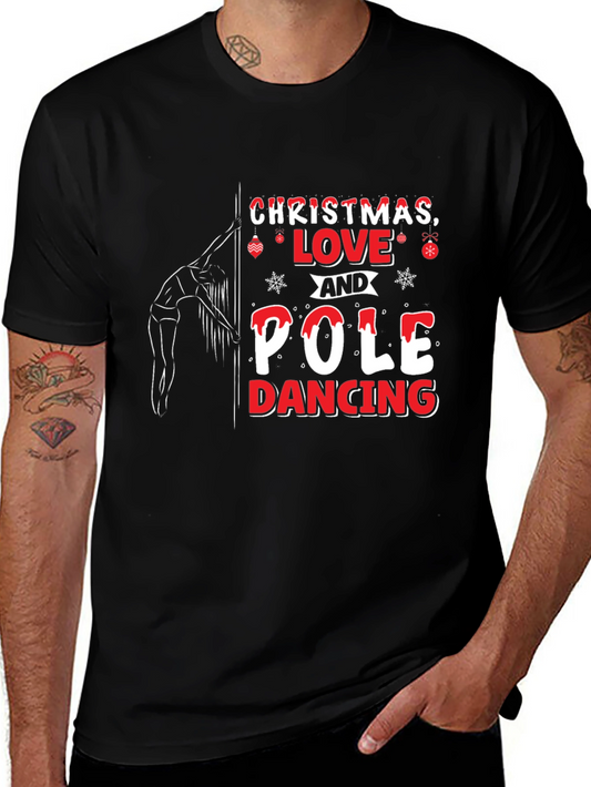 Christmas Pole Dancing T-Shirt - Holiday Novelty Tee