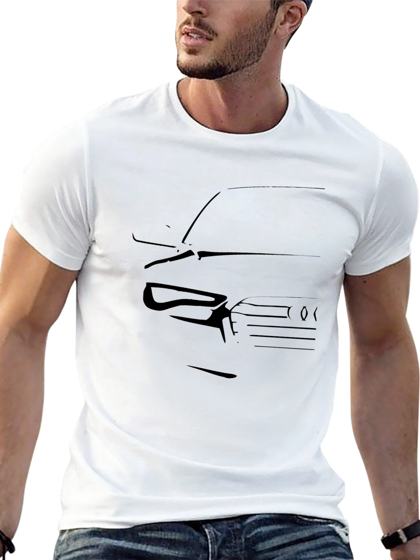 Black Car Silhouette Graphic Tee
