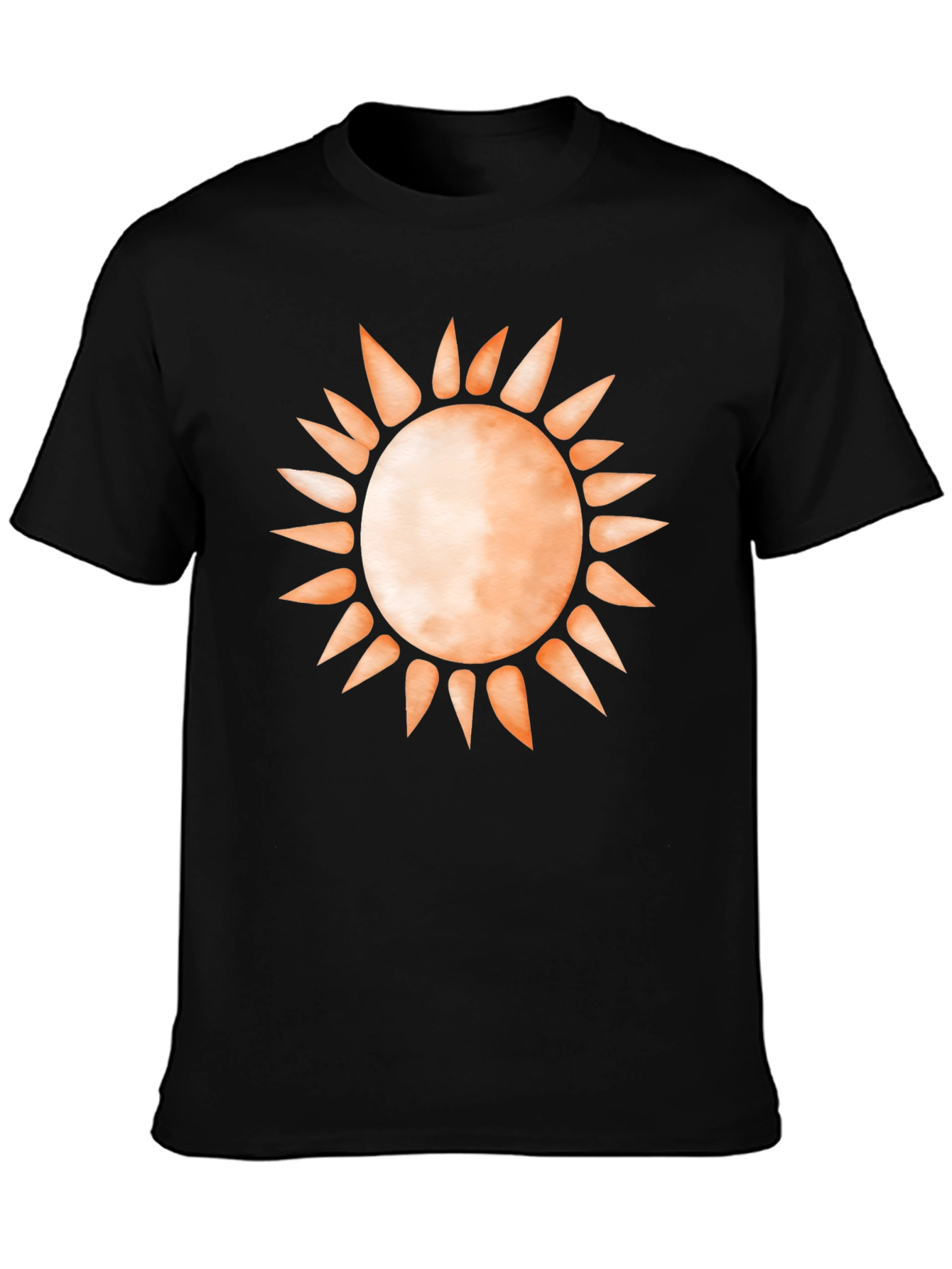 Sun Graphic Tee - Black Cotton Blend
