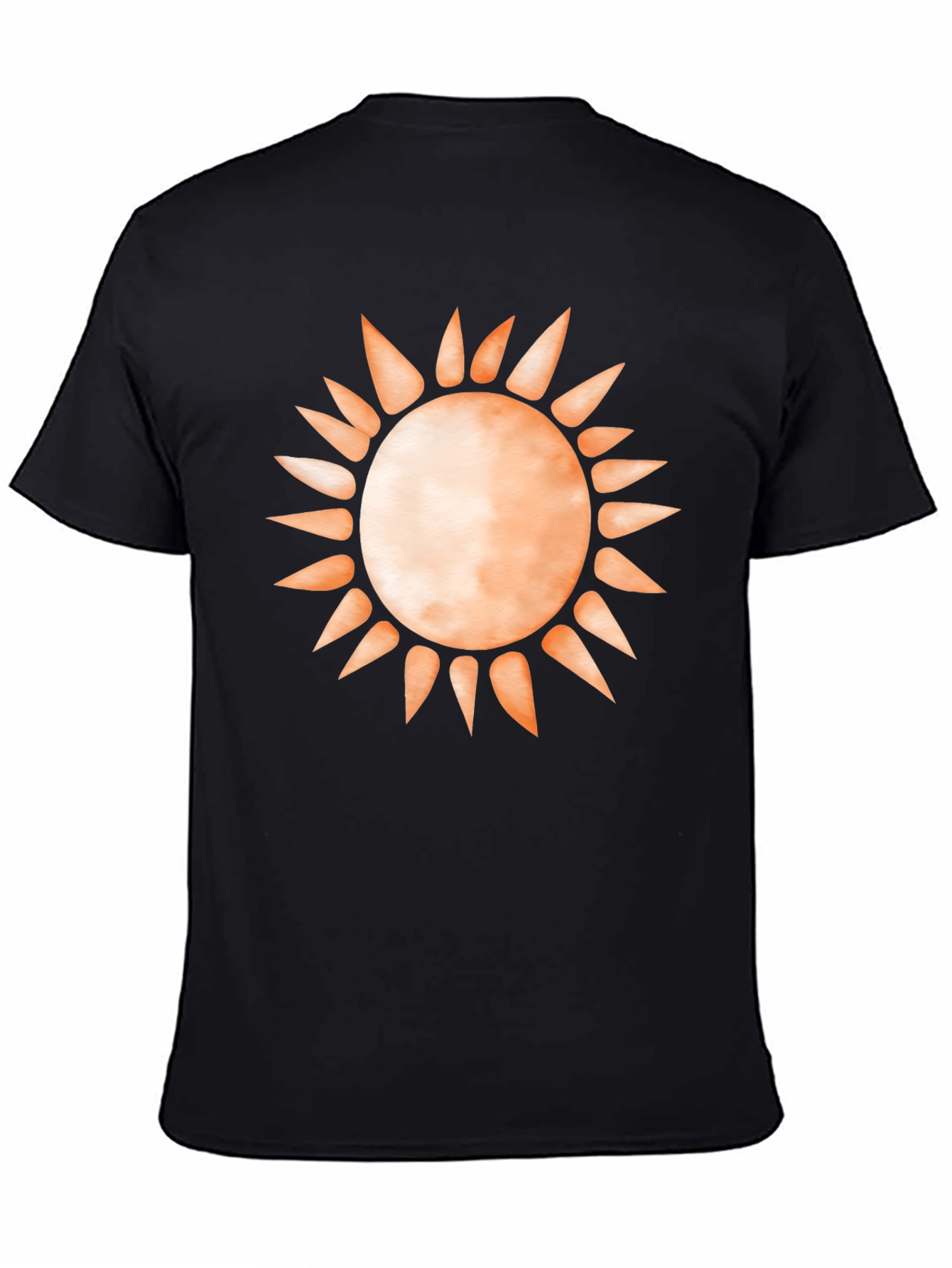 Sun Graphic Tee - Black Cotton Blend