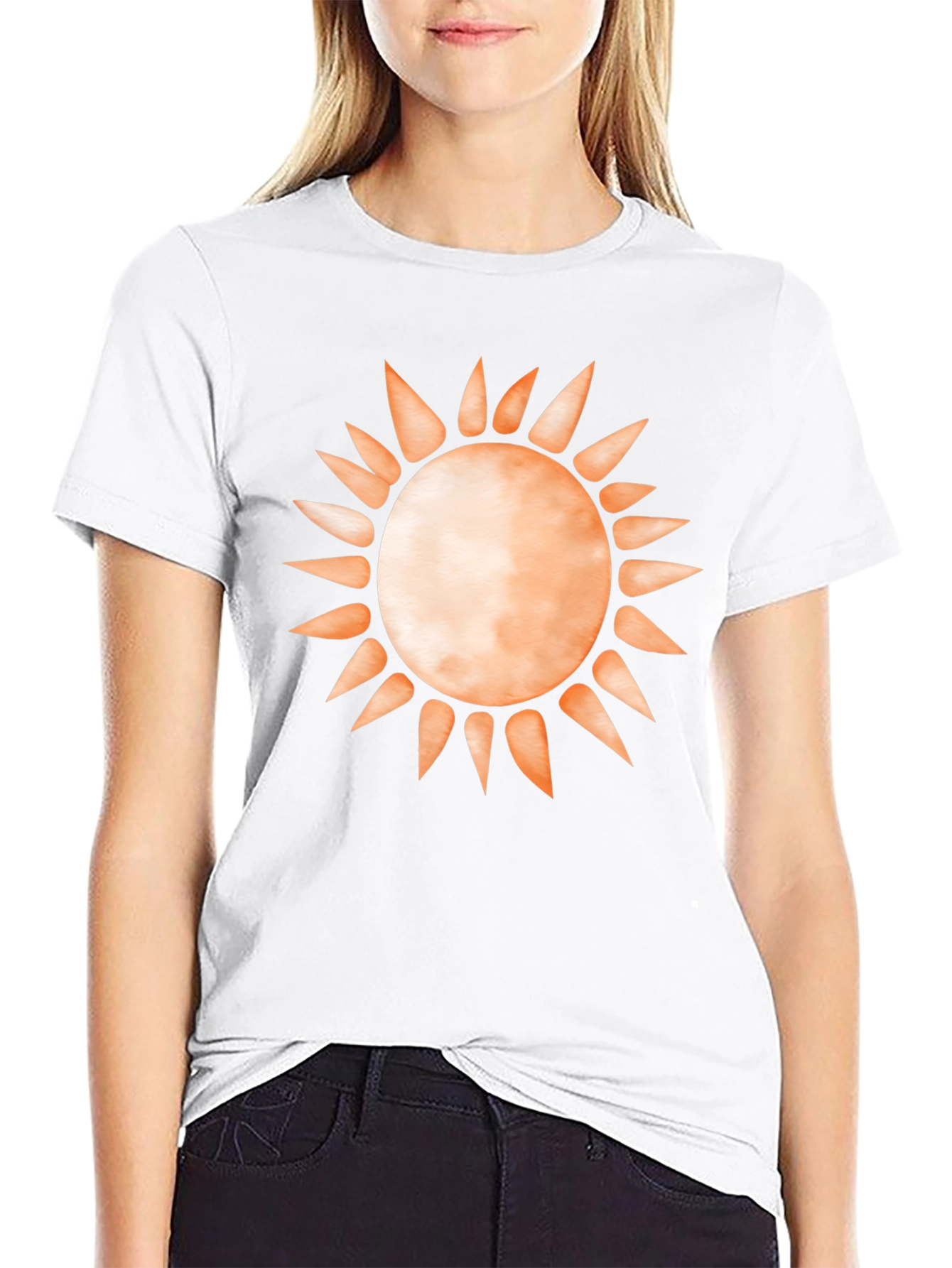 Sun Graphic Tee - Black Cotton Blend