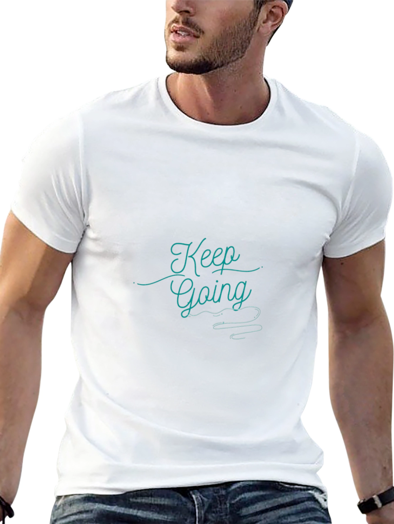 Keep Going Black Graphic Tee