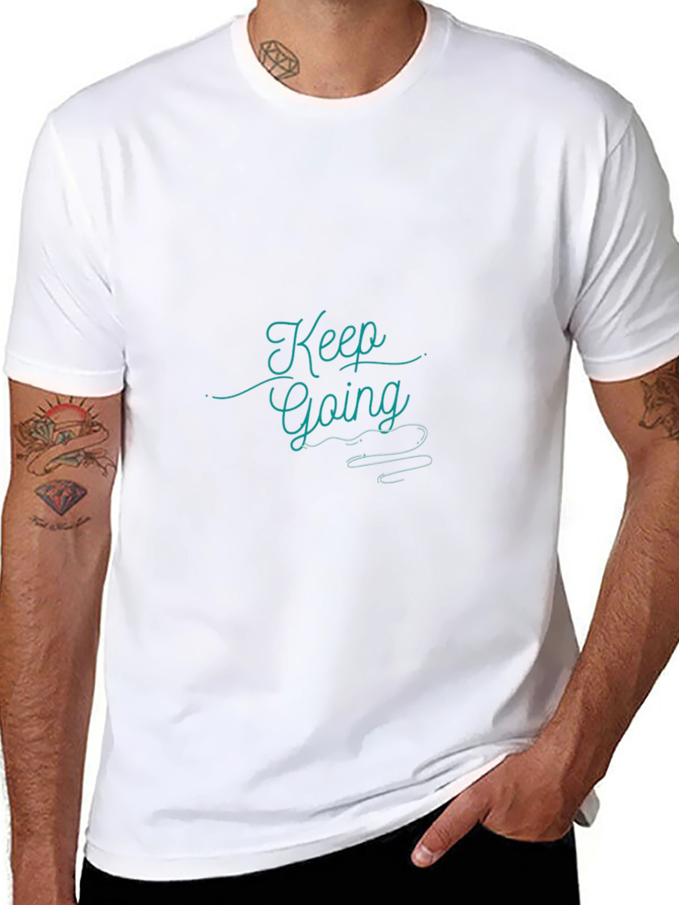 Keep Going Black Graphic Tee