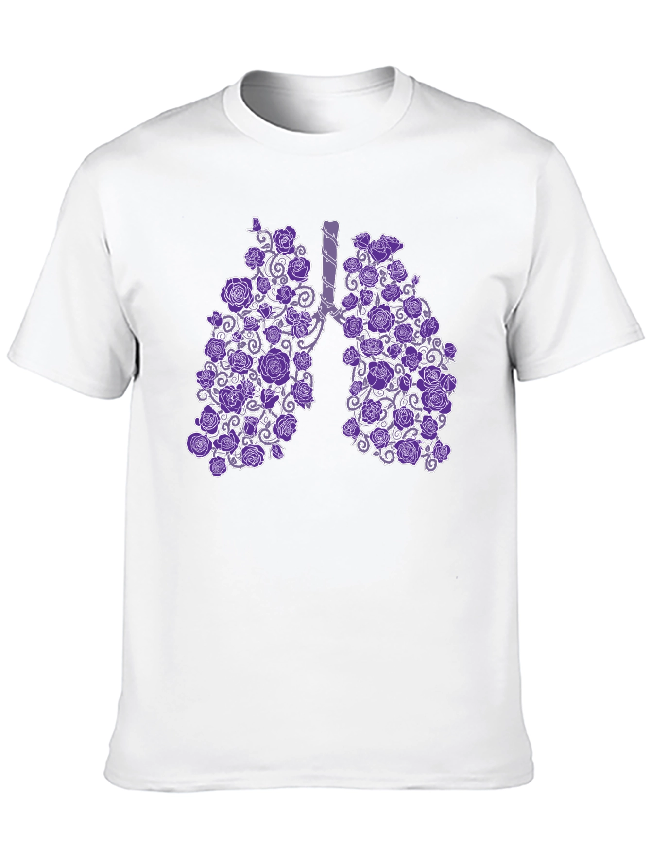 Floral Lung Anatomical T-Shirt - Unique Anatomy Gift