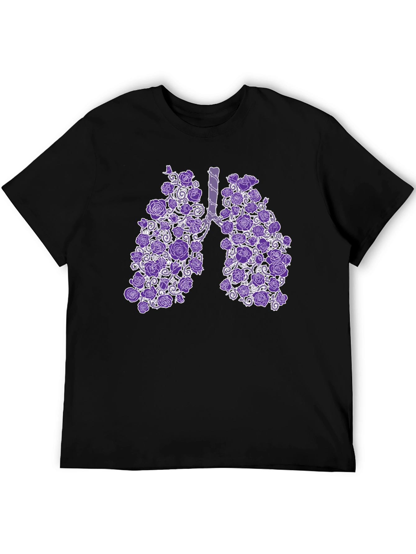 Floral Lung Anatomical T-Shirt - Unique Anatomy Gift