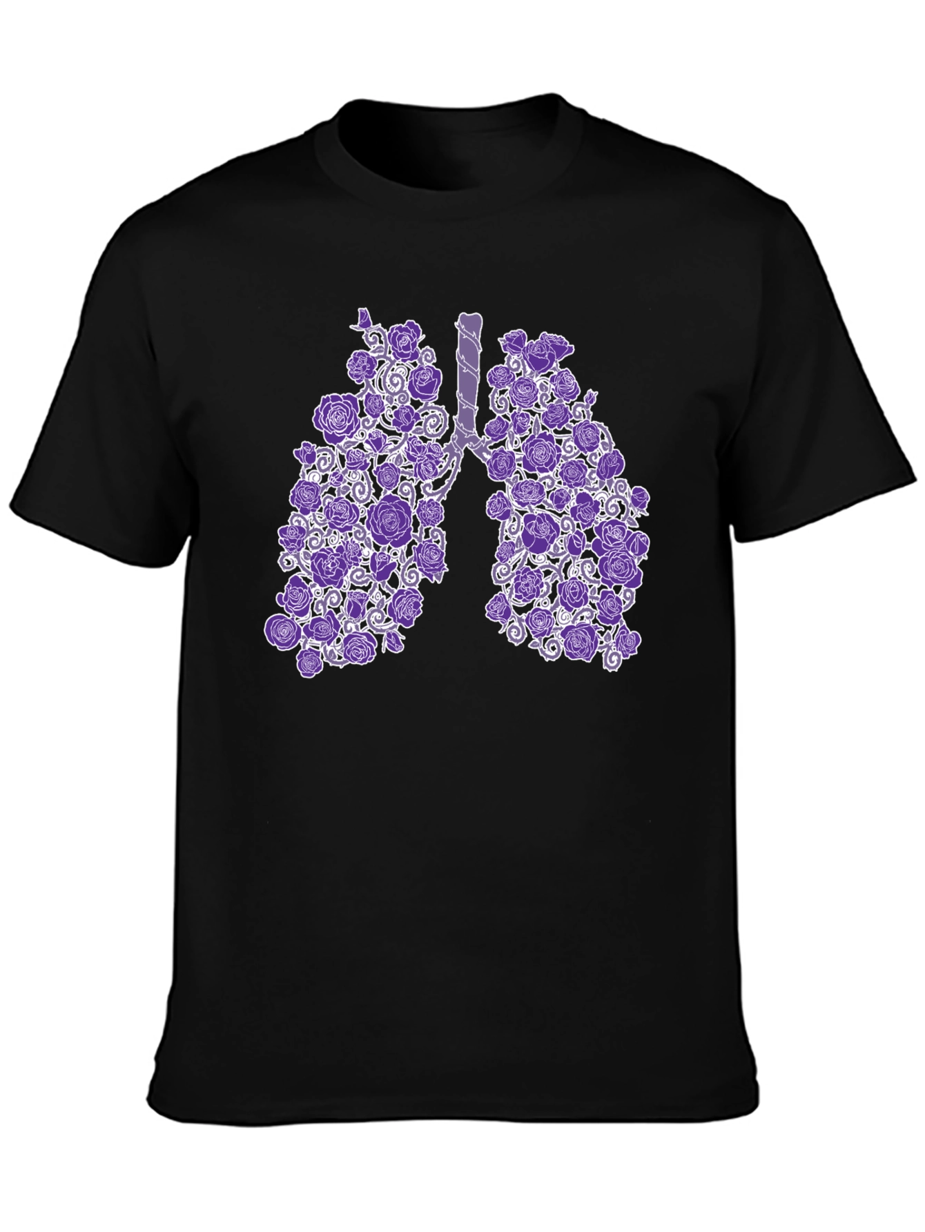 Floral Lung Anatomical T-Shirt - Unique Anatomy Gift