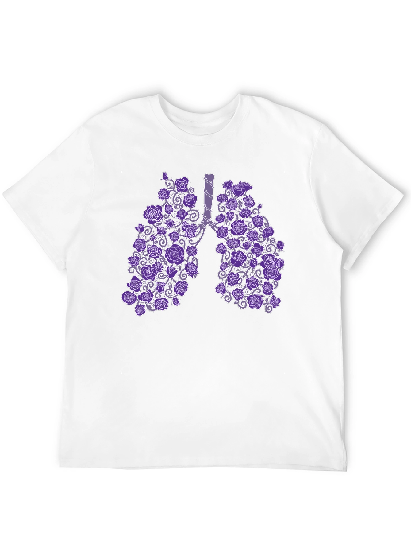 Floral Lung Anatomical T-Shirt - Unique Anatomy Gift