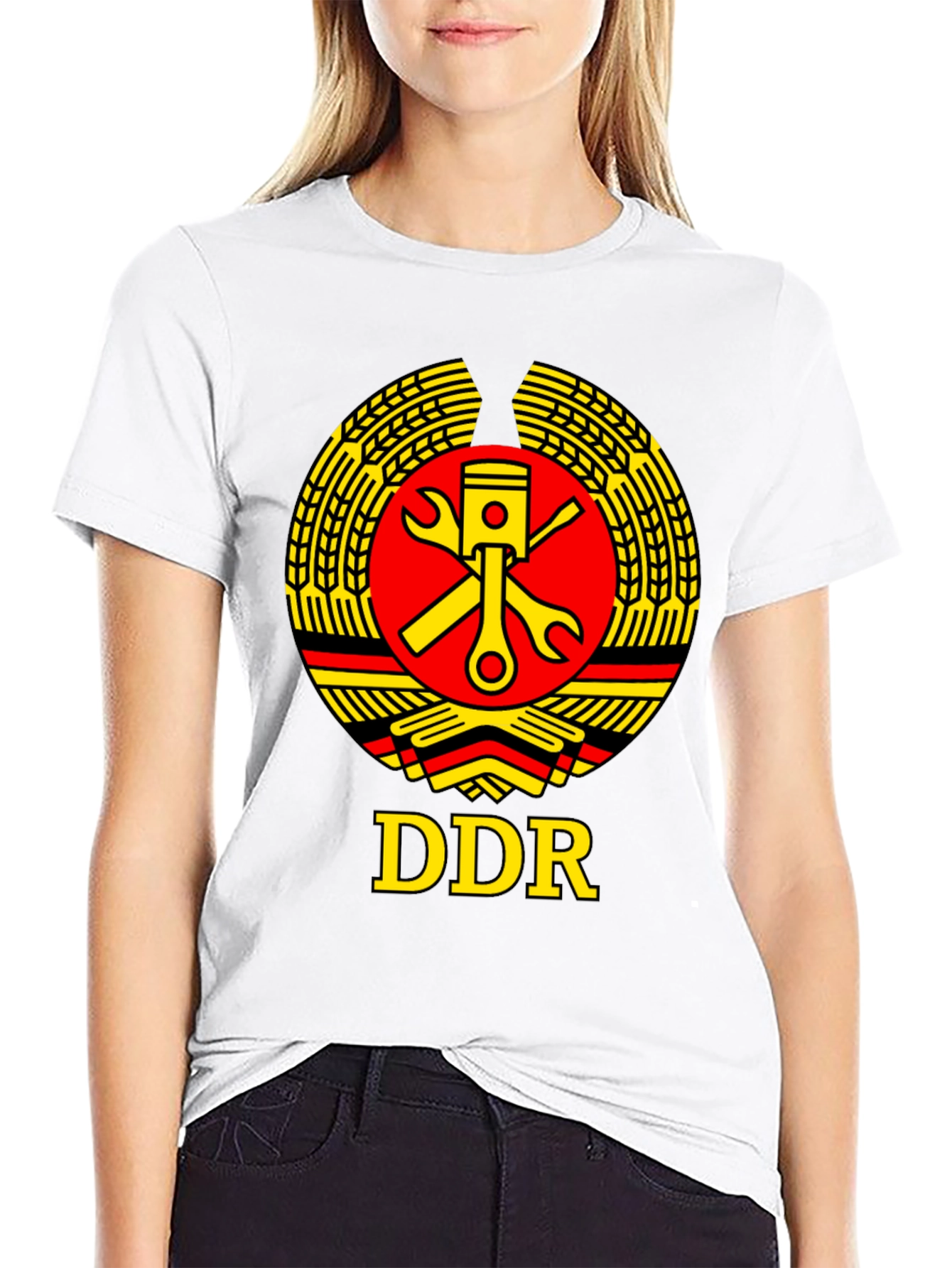 DDR Emblem Black T-Shirt - German Democratic Republic