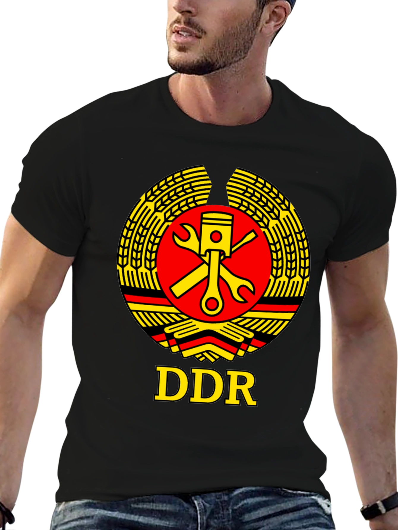 DDR Emblem Black T-Shirt - German Democratic Republic