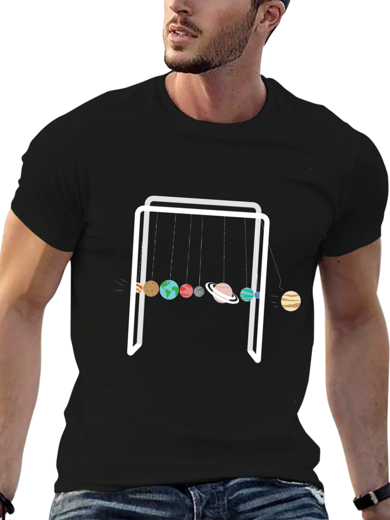 Planetary Newtons Cradle Graphic Tee