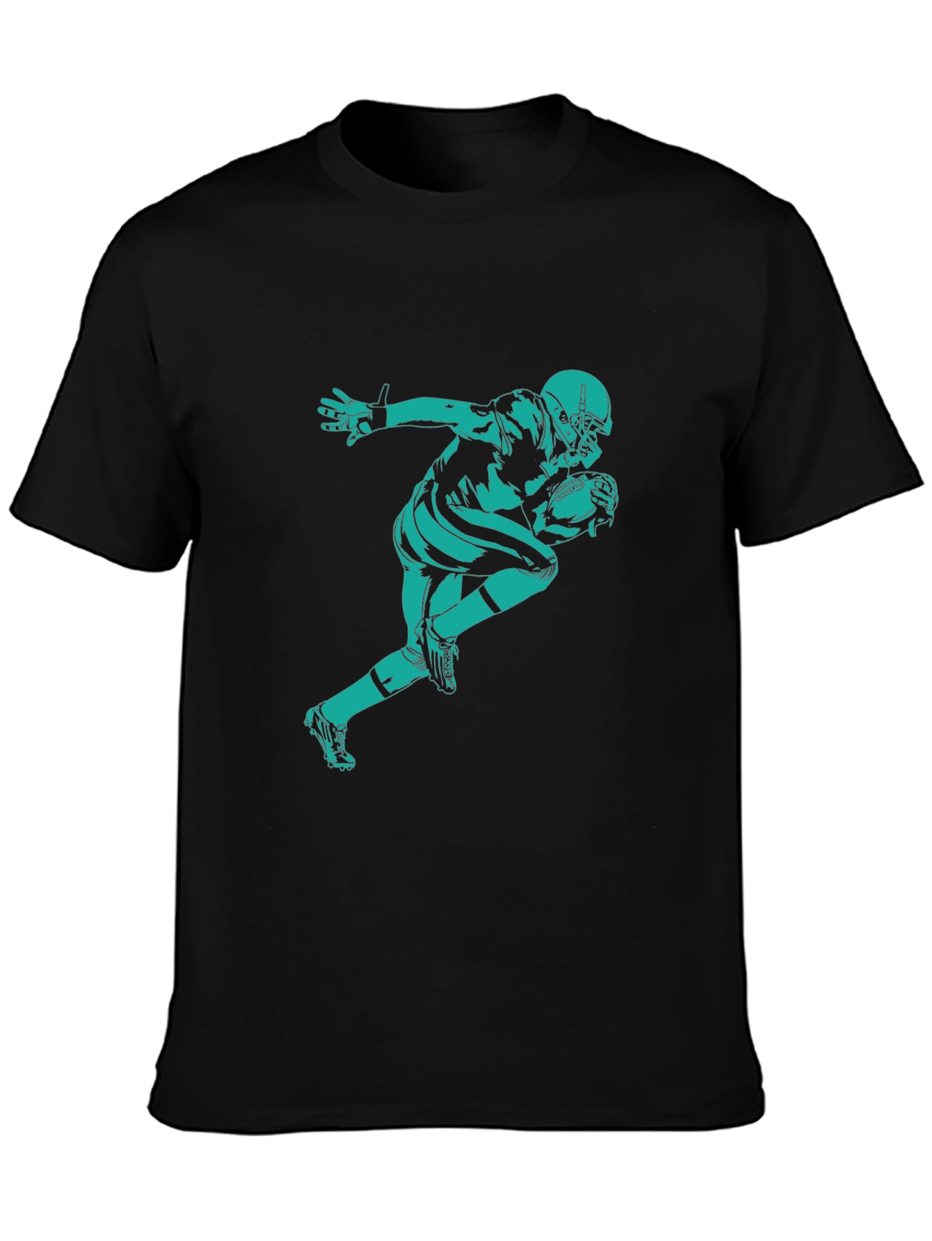Football Player Graphic Tee - Black