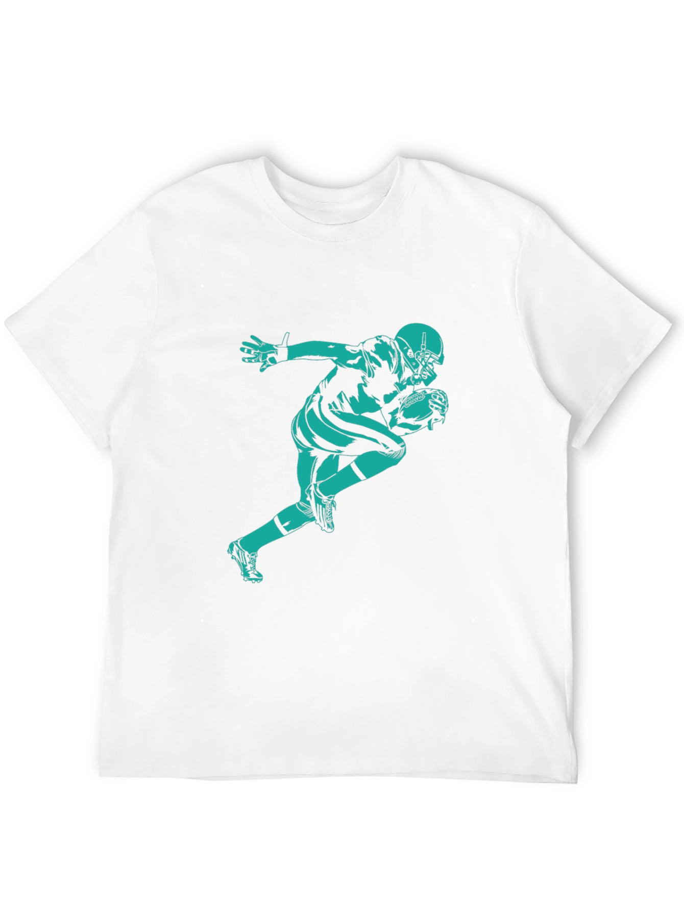 Football Player Graphic Tee - Black