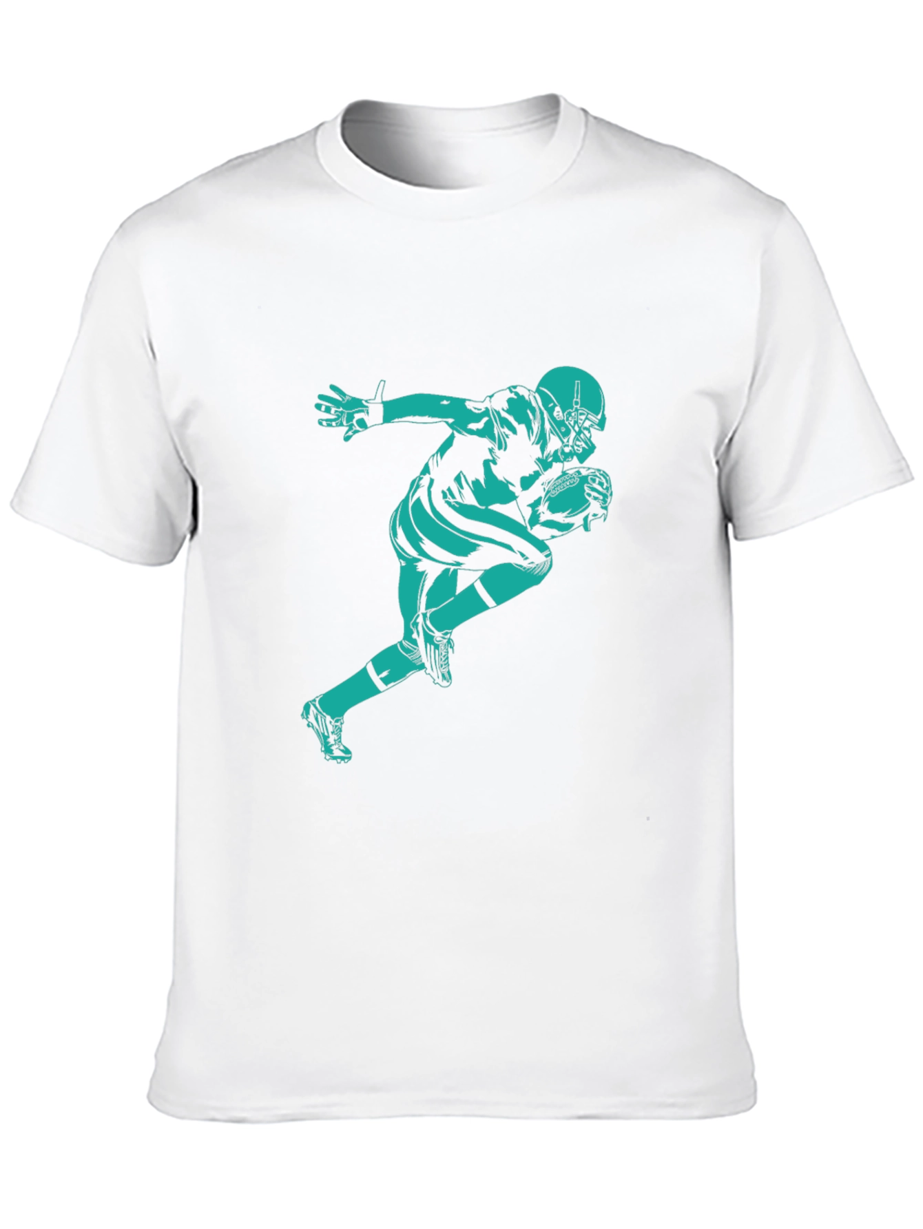 Football Player Graphic Tee - Black