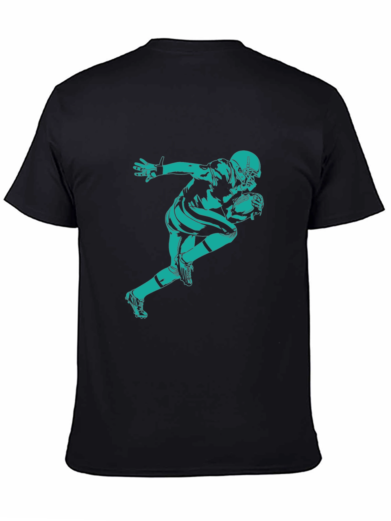 Football Player Graphic Tee - Black