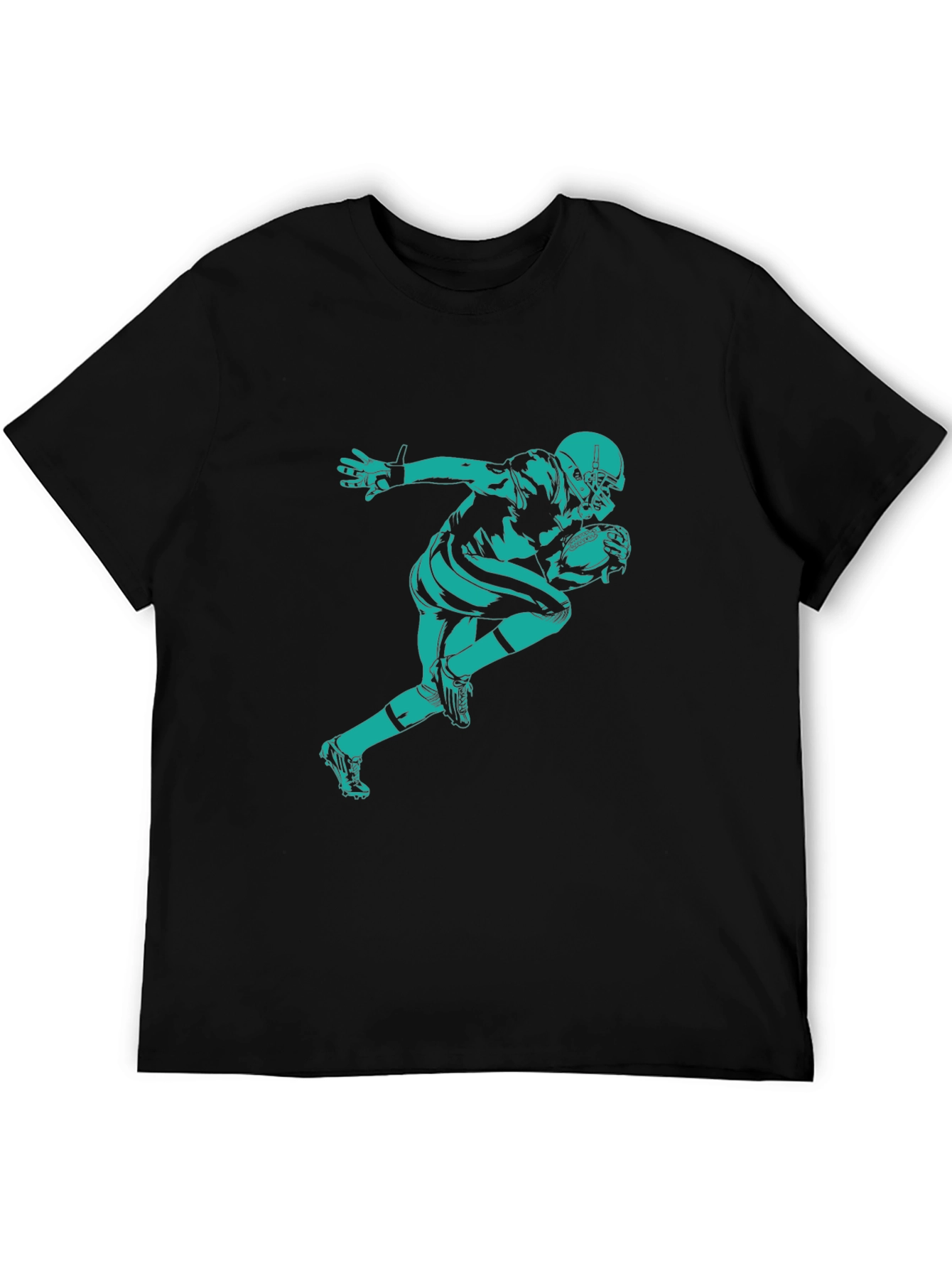 Football Player Graphic Tee - Black