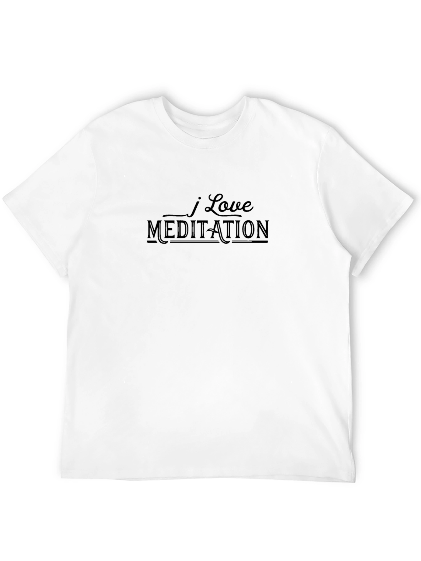 I Love Meditation Black T-Shirt