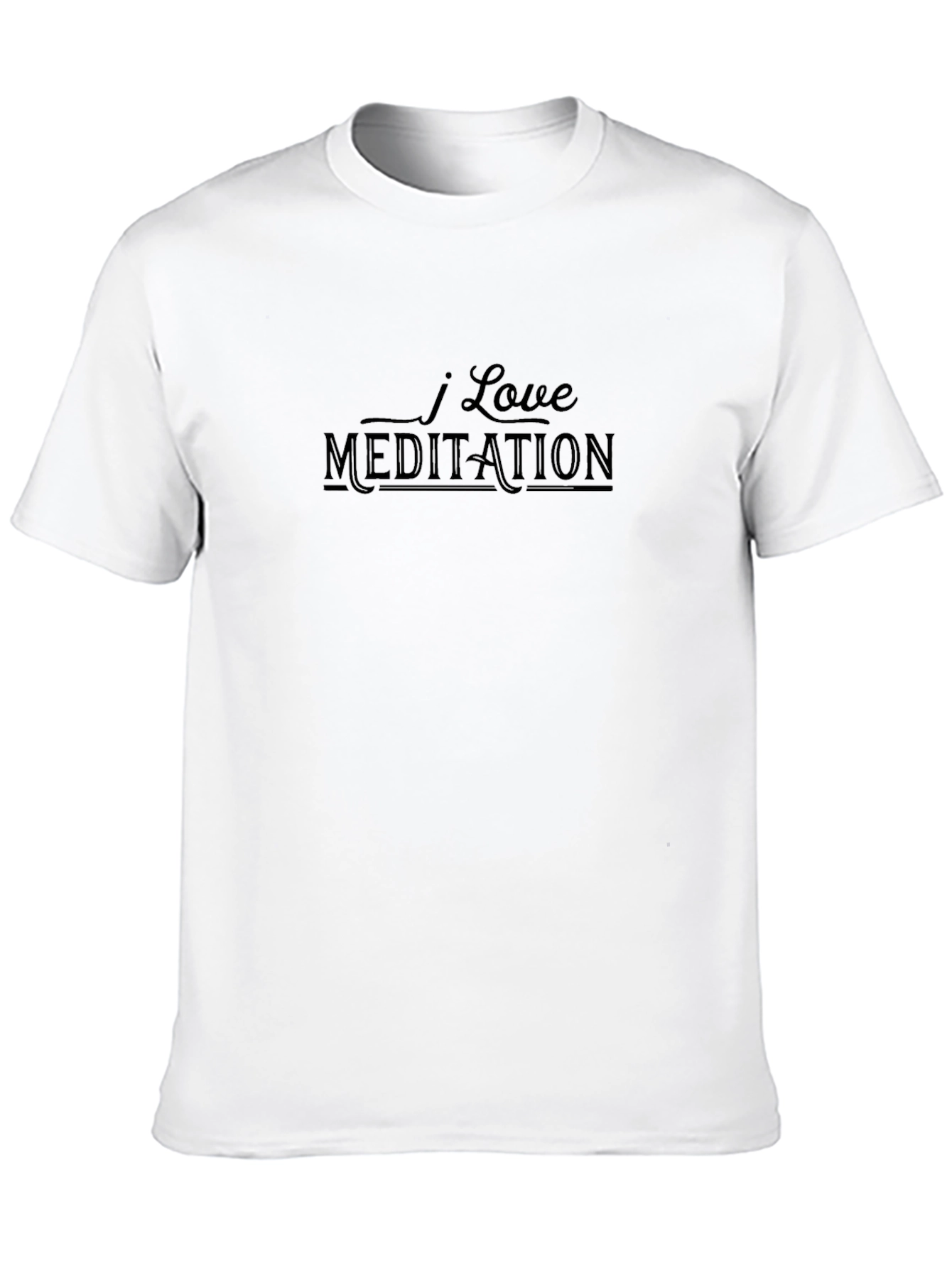 I Love Meditation Black T-Shirt