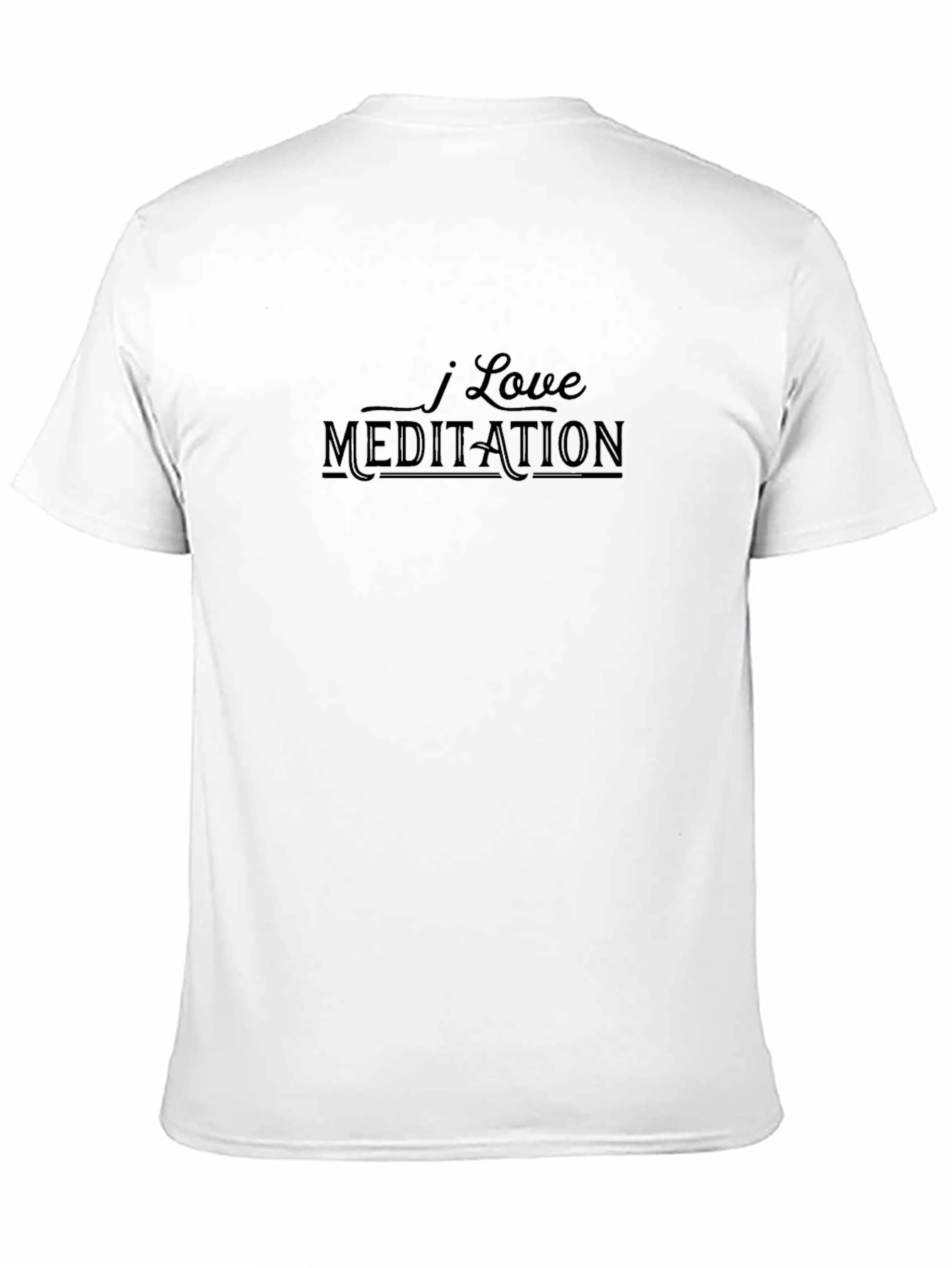 I Love Meditation Black T-Shirt