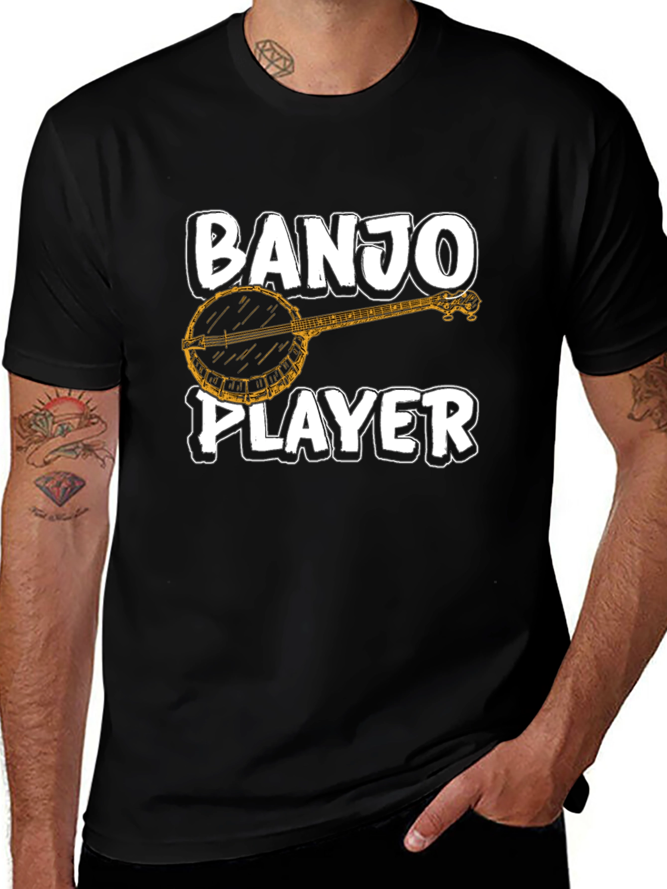 Banjo Player Graphic Tee - Music Lover T-Shirt