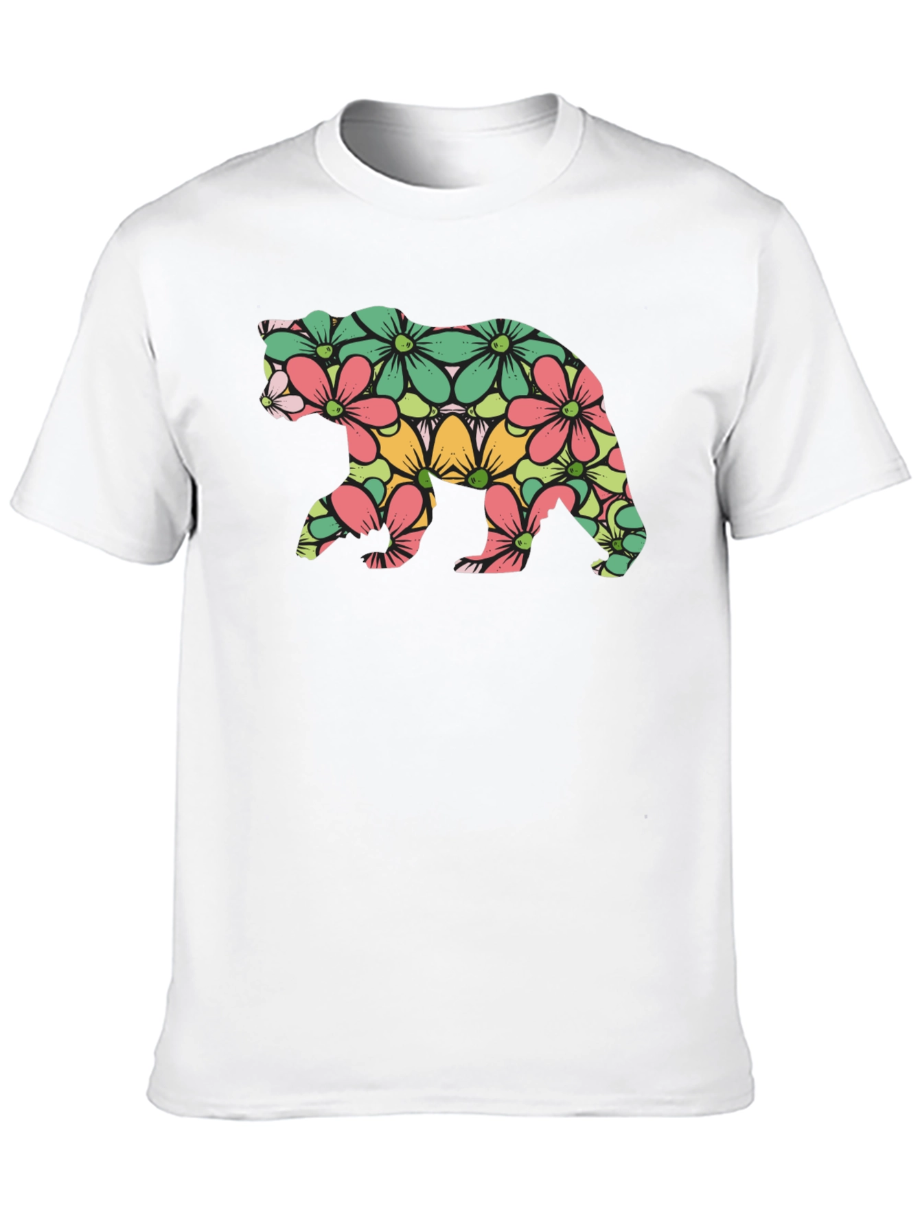 Floral Bear Graphic T-Shirt