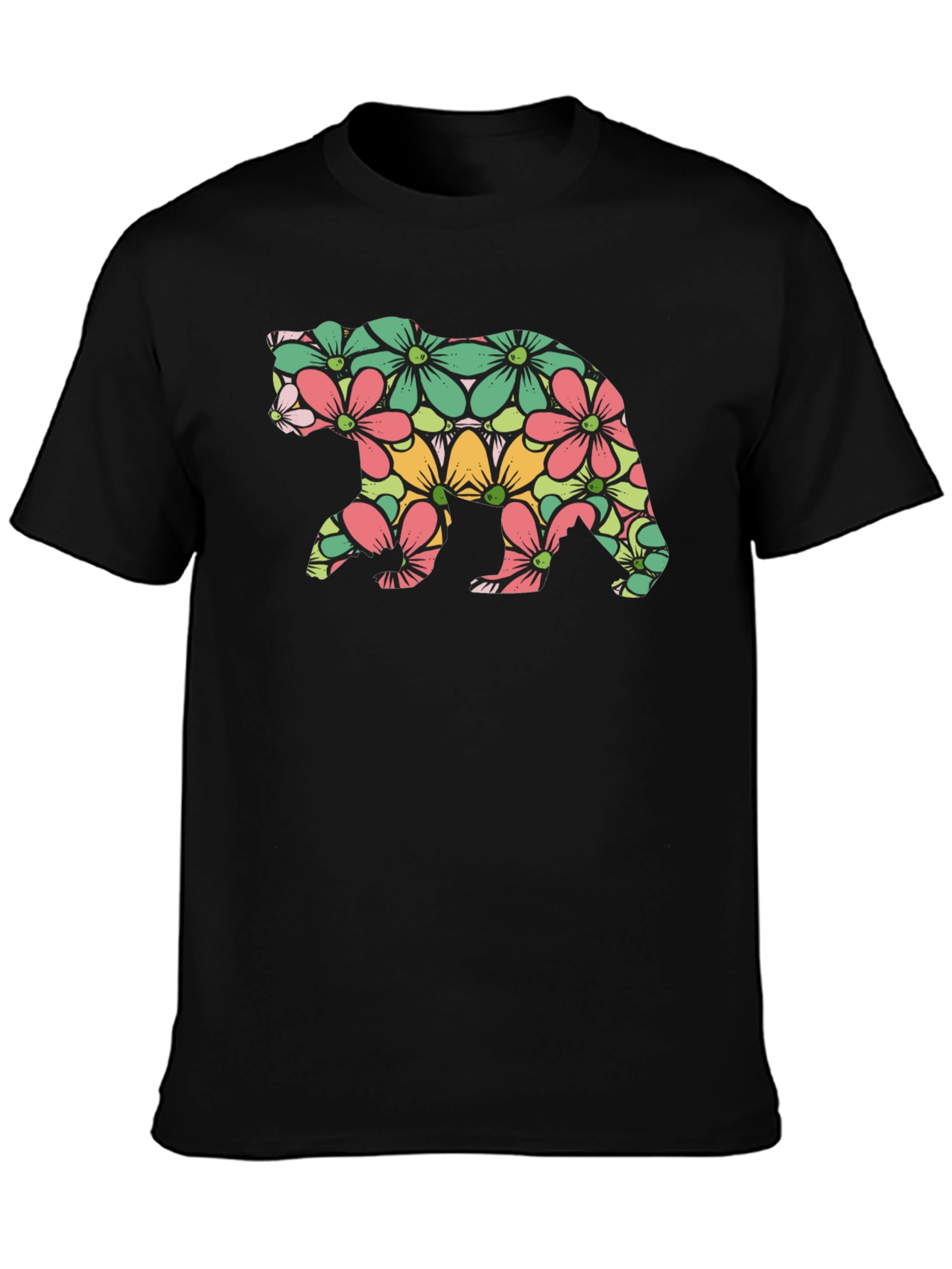 Floral Bear Graphic T-Shirt