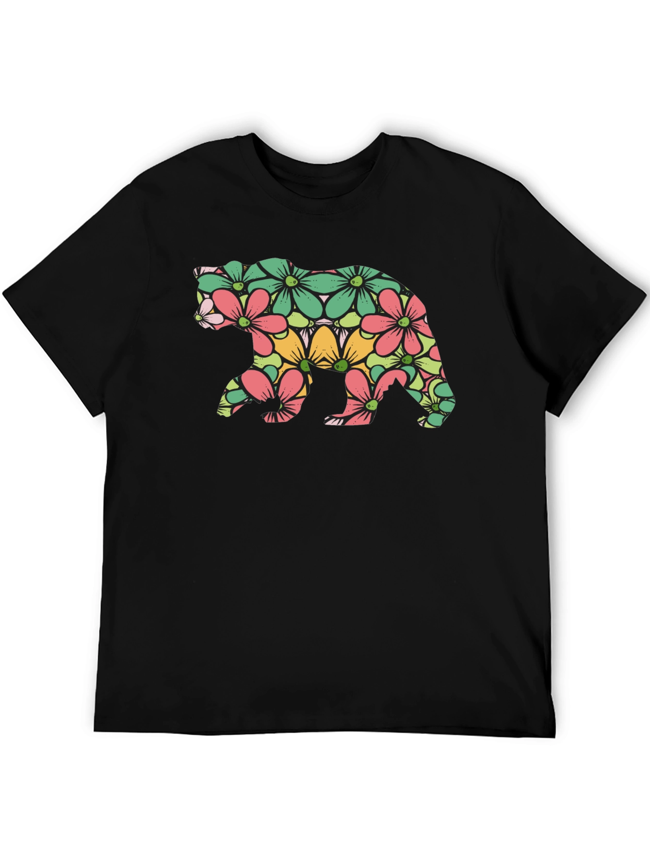 Floral Bear Graphic T-Shirt