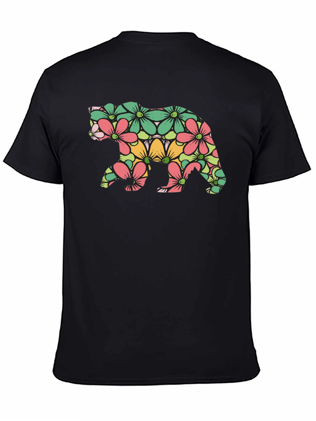 Floral Bear Graphic T-Shirt
