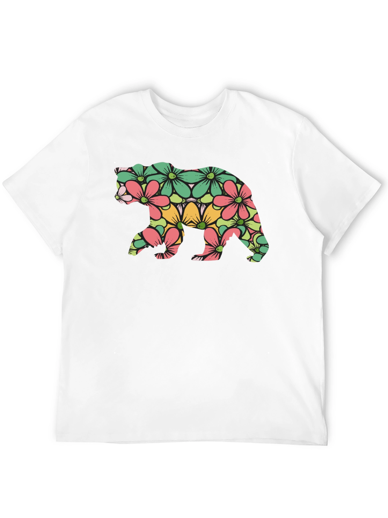 Floral Bear Graphic T-Shirt