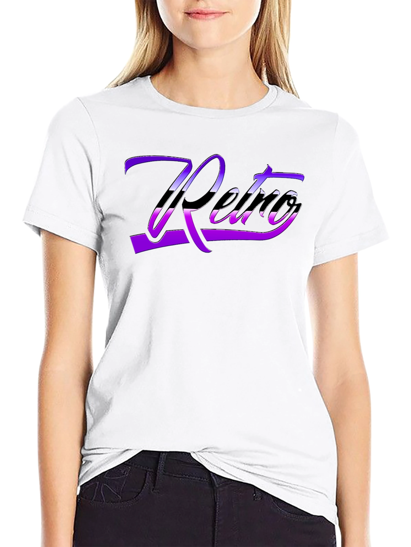 Retro Style Black T-Shirt