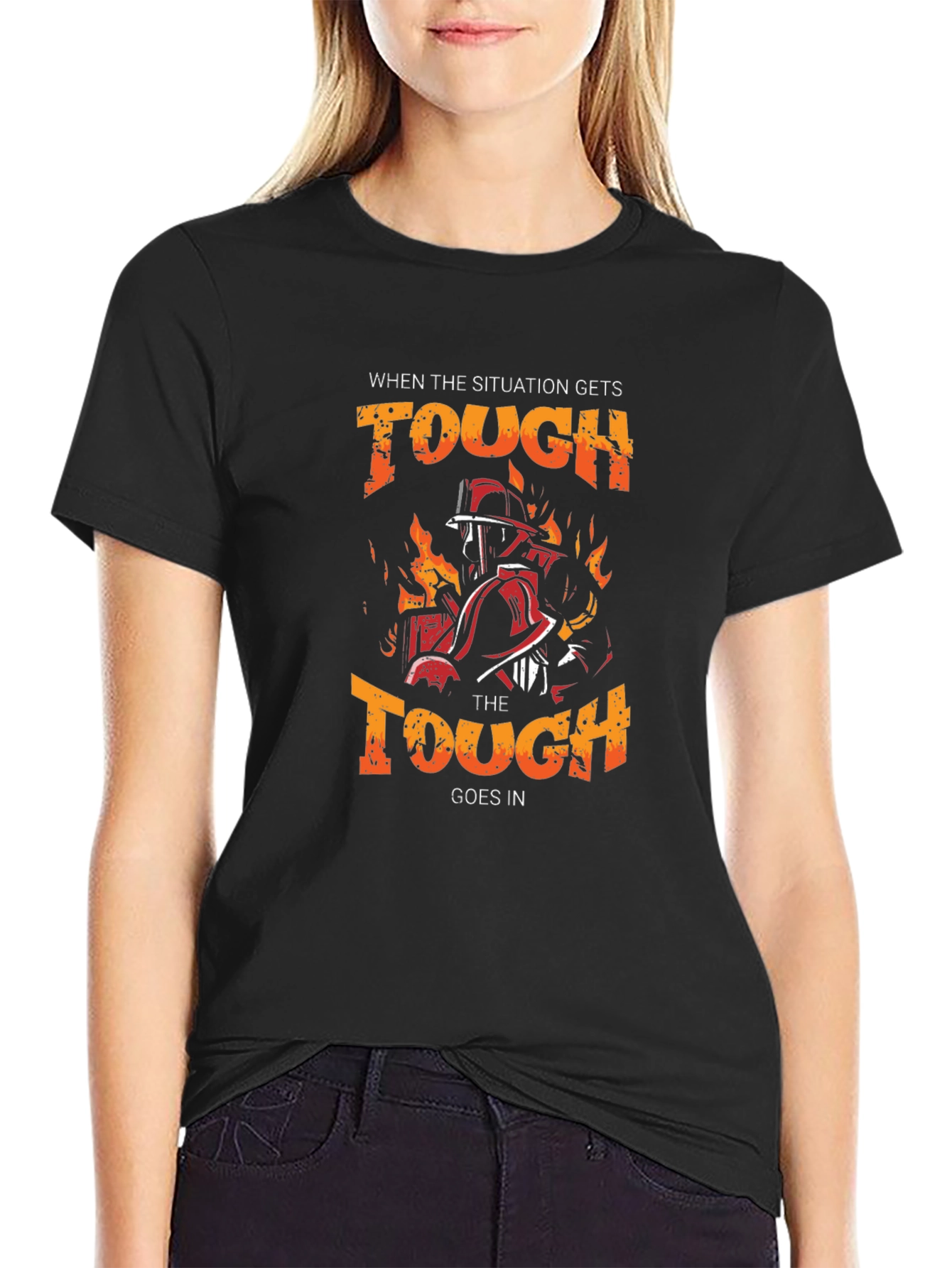 Firefighter Graphic Tee - When the Tough Goes In