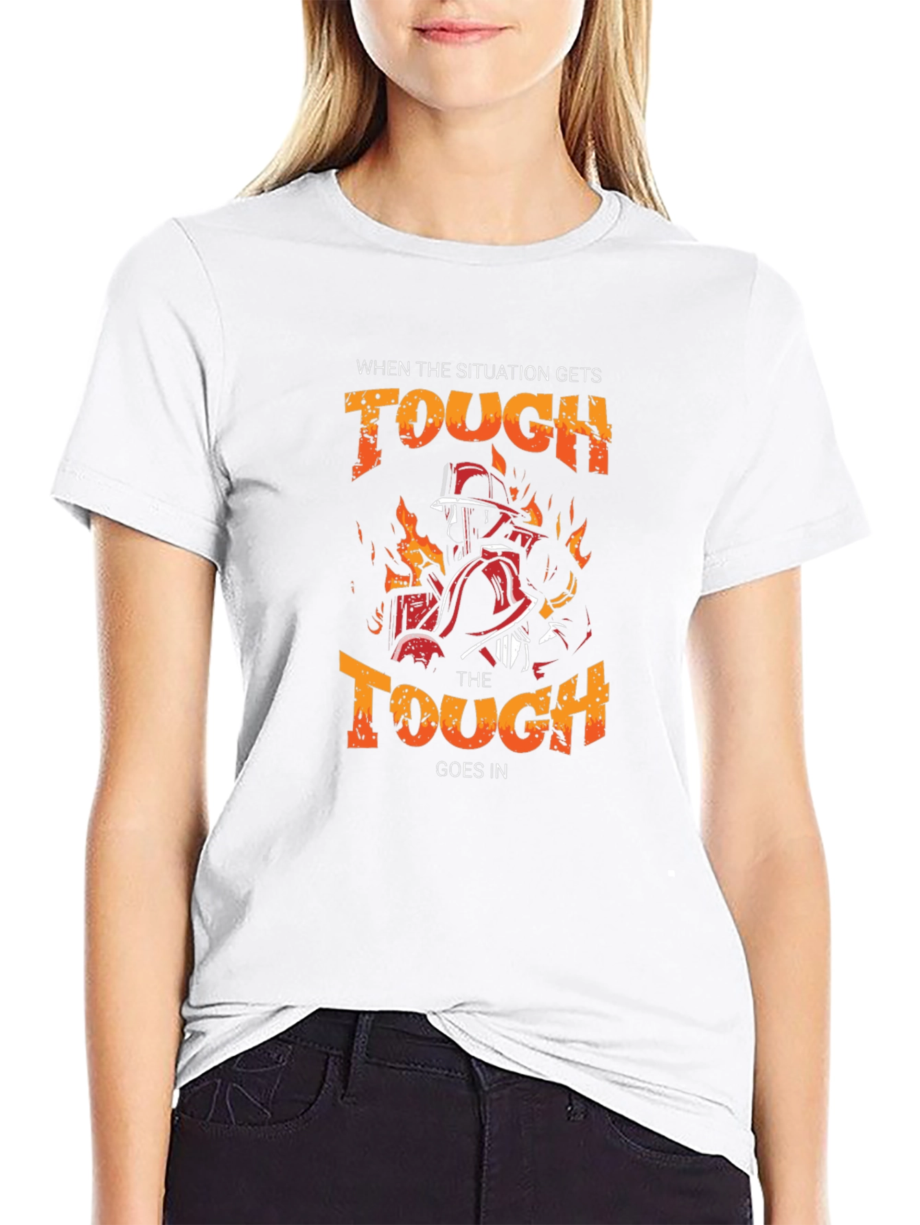 Firefighter Graphic Tee - When the Tough Goes In