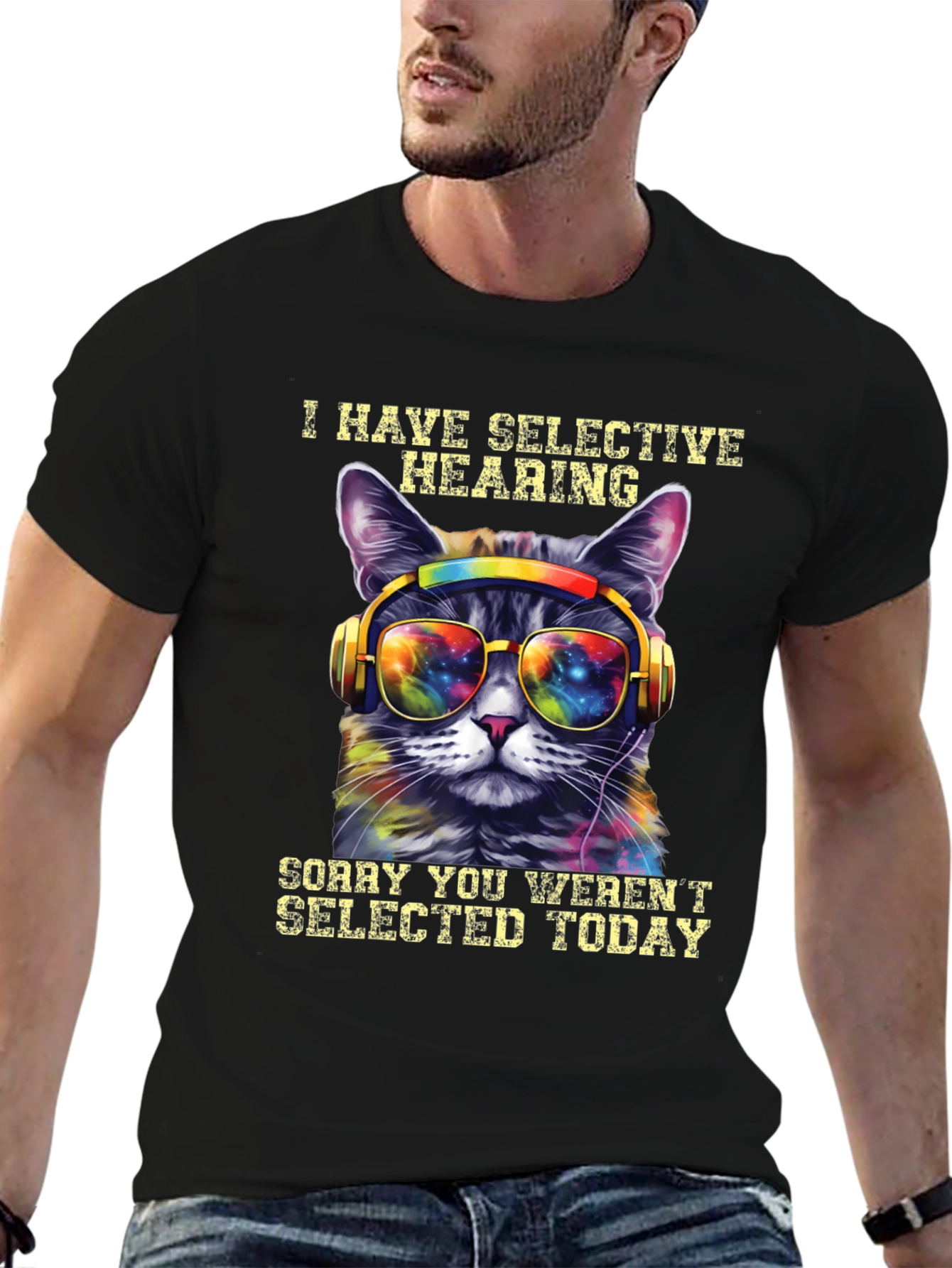 Selective Hearing Cat T-Shirt