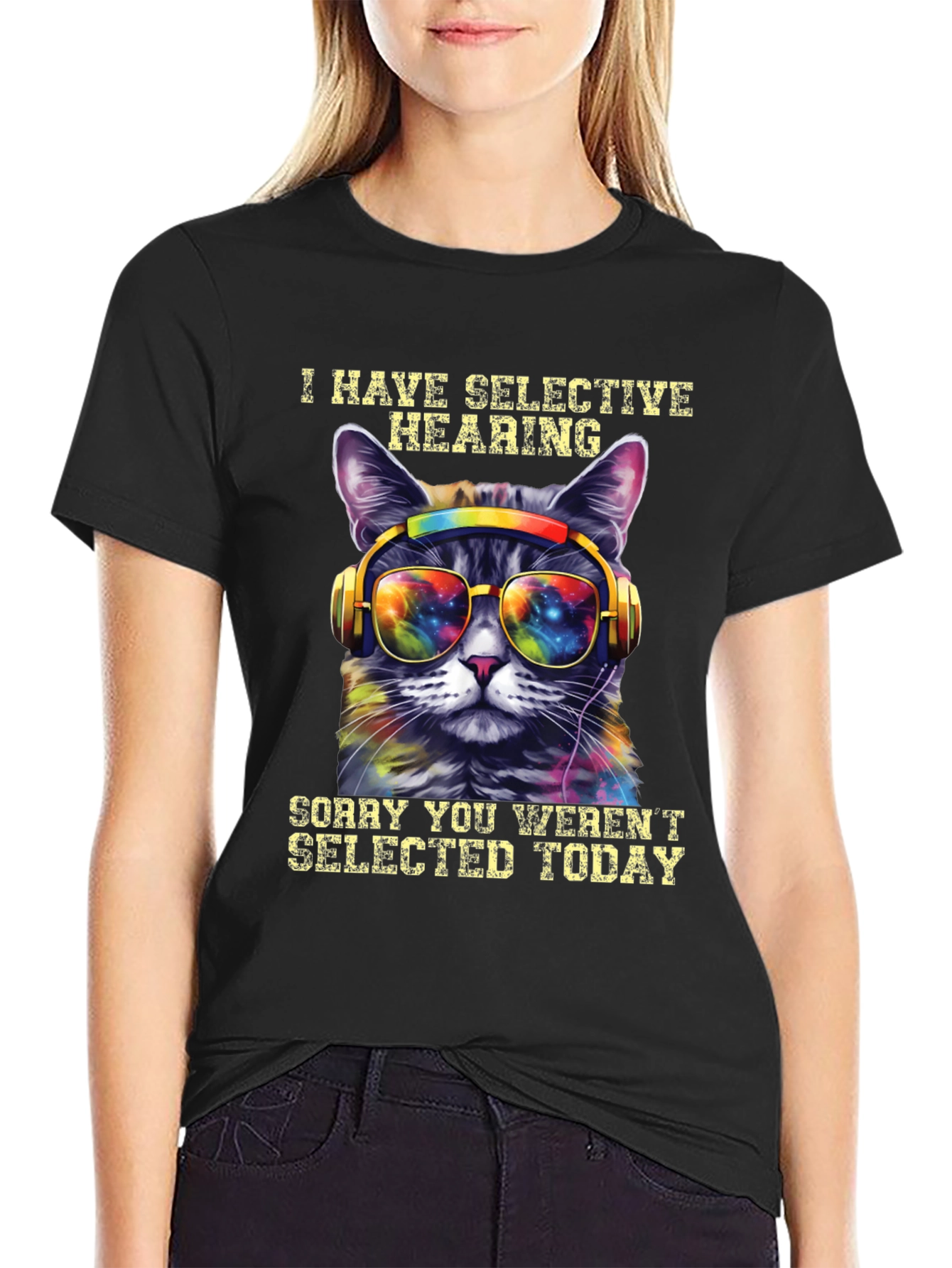 Selective Hearing Cat T-Shirt