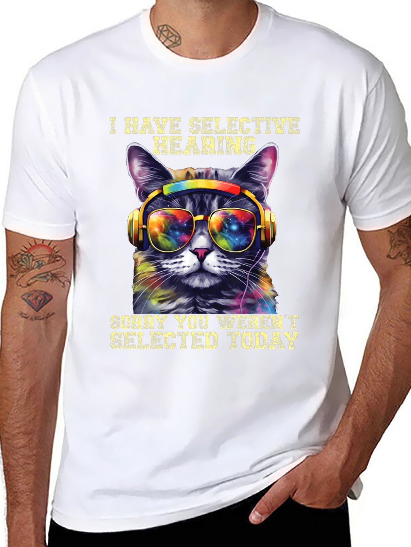 Selective Hearing Cat T-Shirt